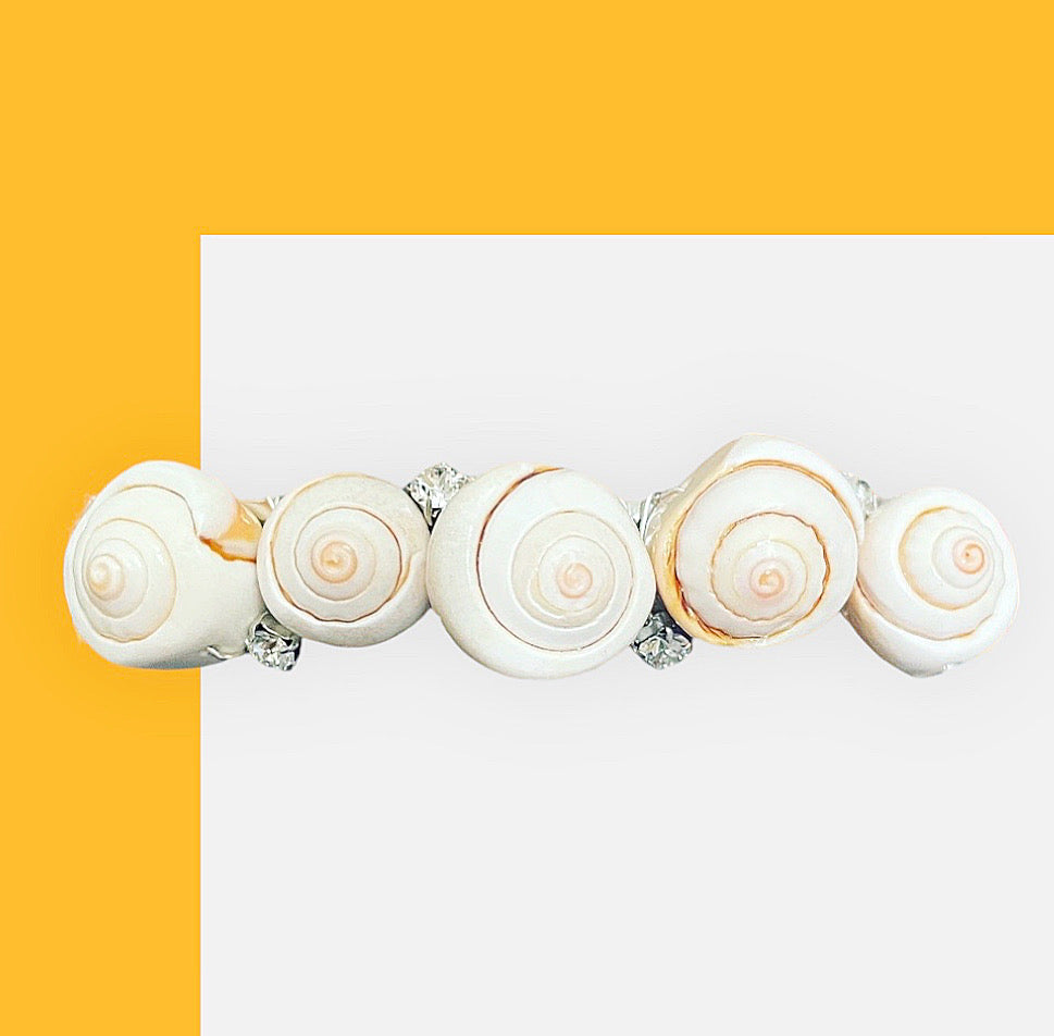 Crystal Spiral Shell Barrette