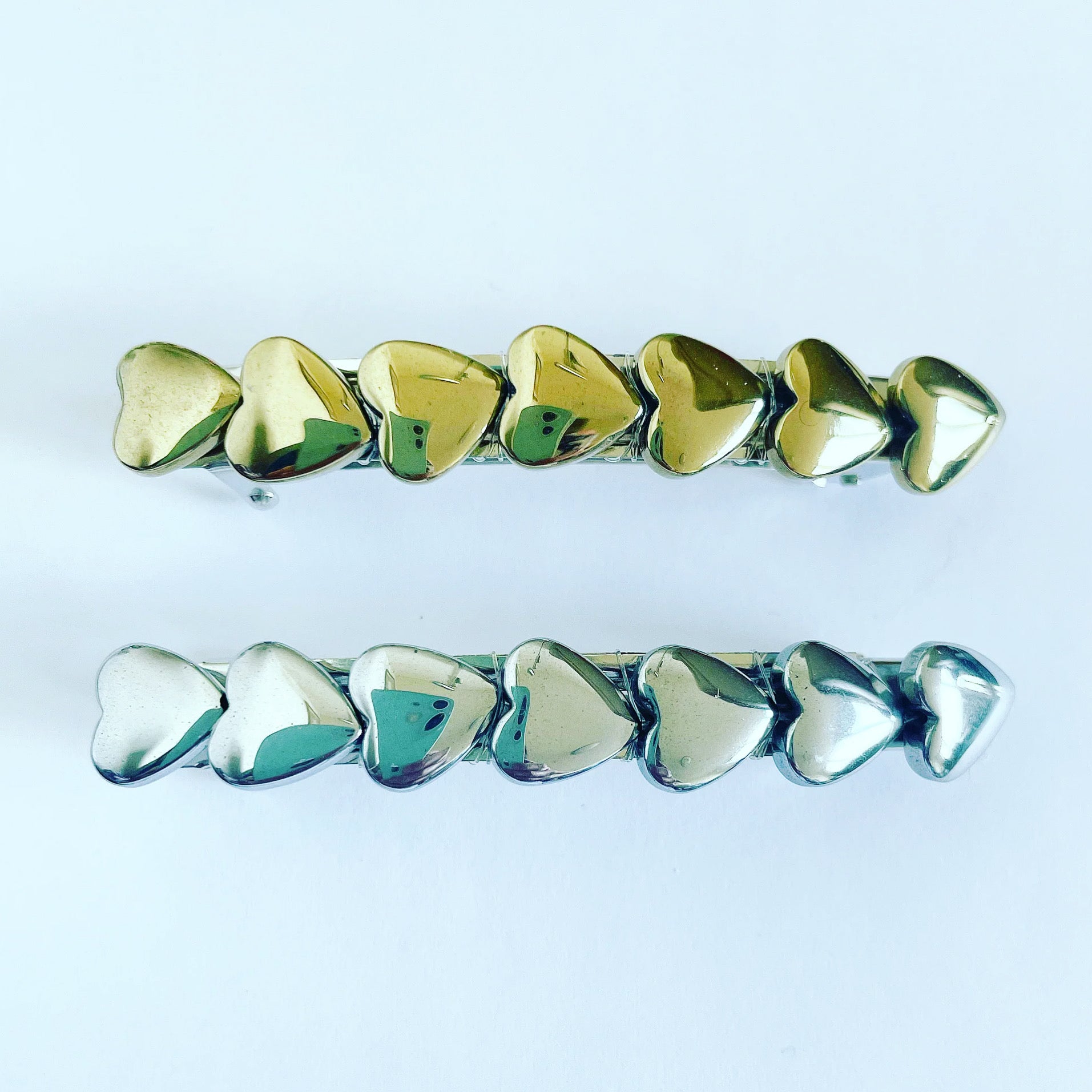 Mini Metal Heart Barrette
