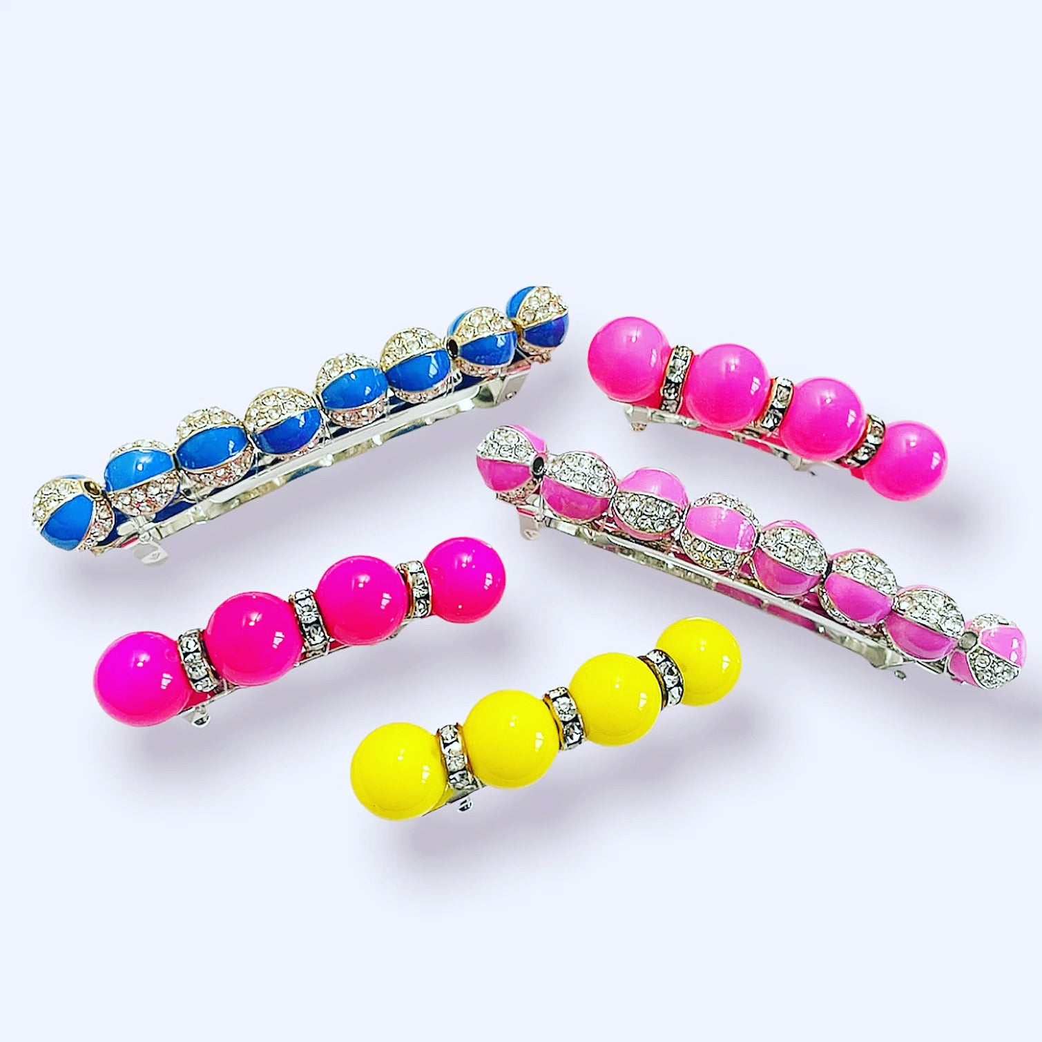 Crystal Enamel Studded Barrette
