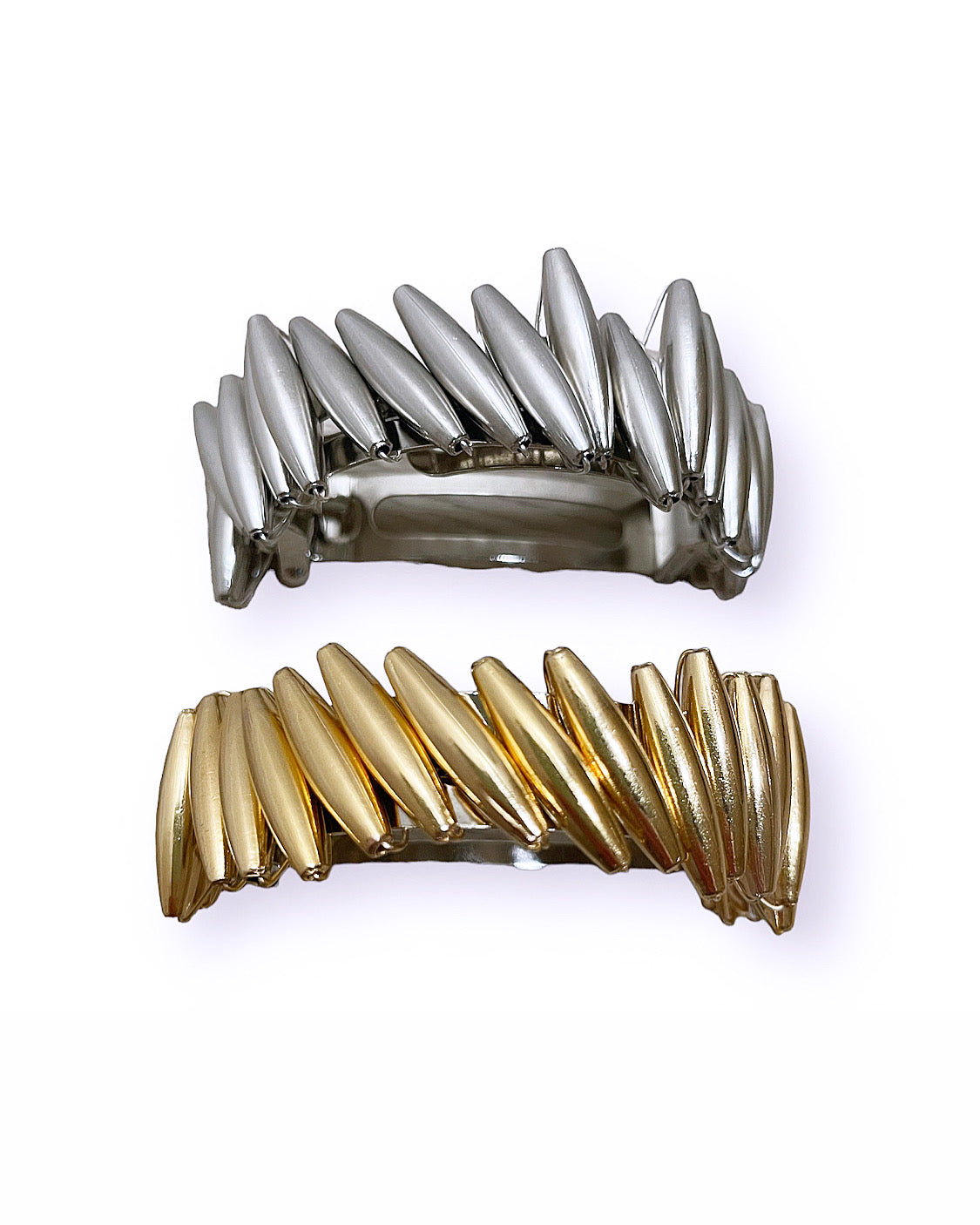 Asymmetric Tube Bead Cuff Barrette