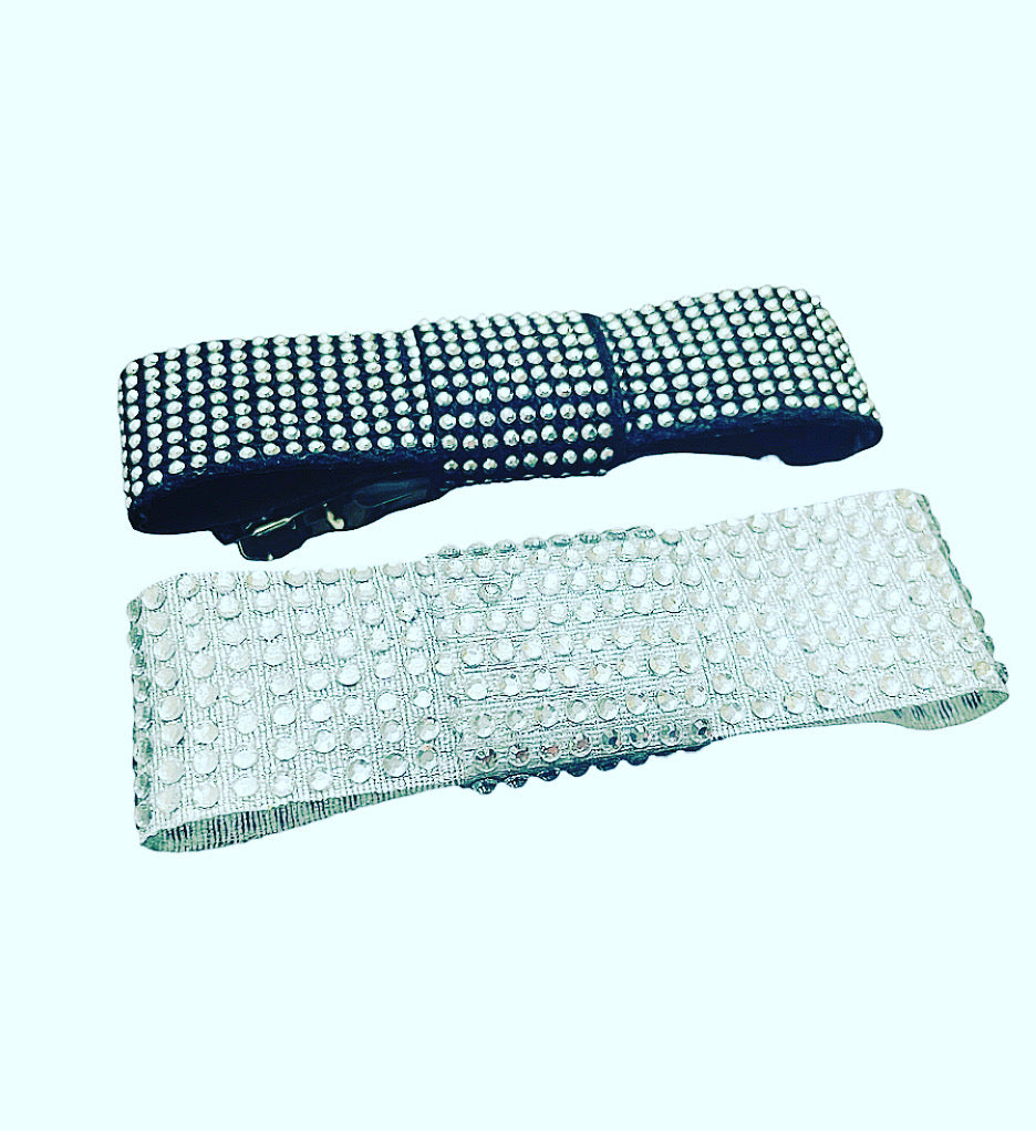 Crystal Studded Bow Barrette