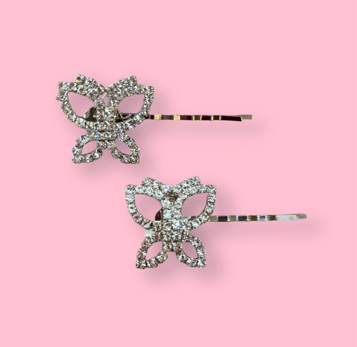 Crystal Butterfly Hair Pin Set