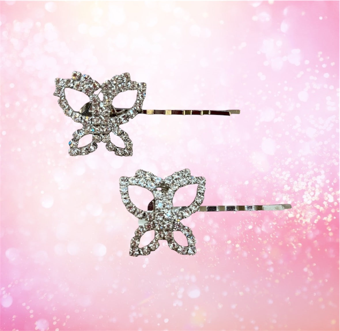 Crystal Butterfly Hair Pin Set