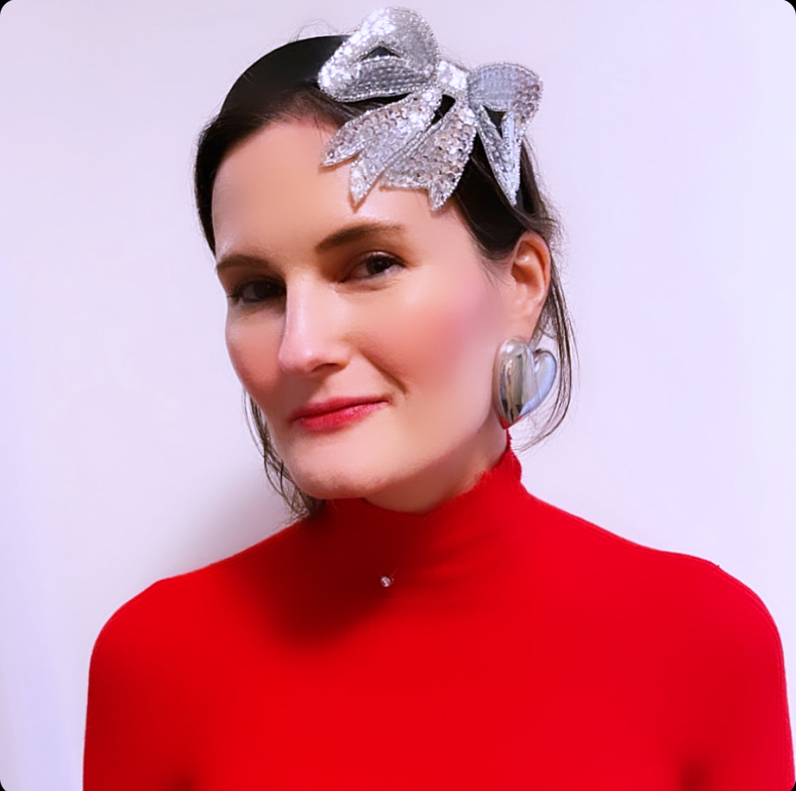 Sequin Bow Satin Headband