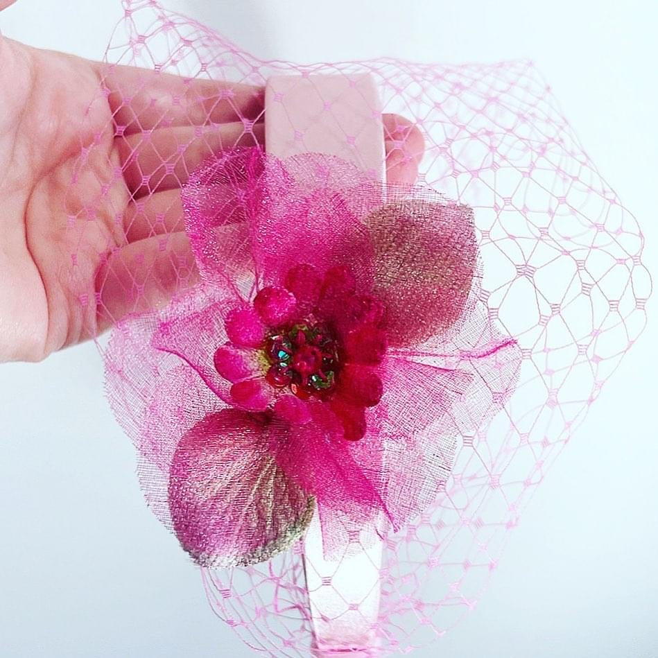 Flower Veiled Headband