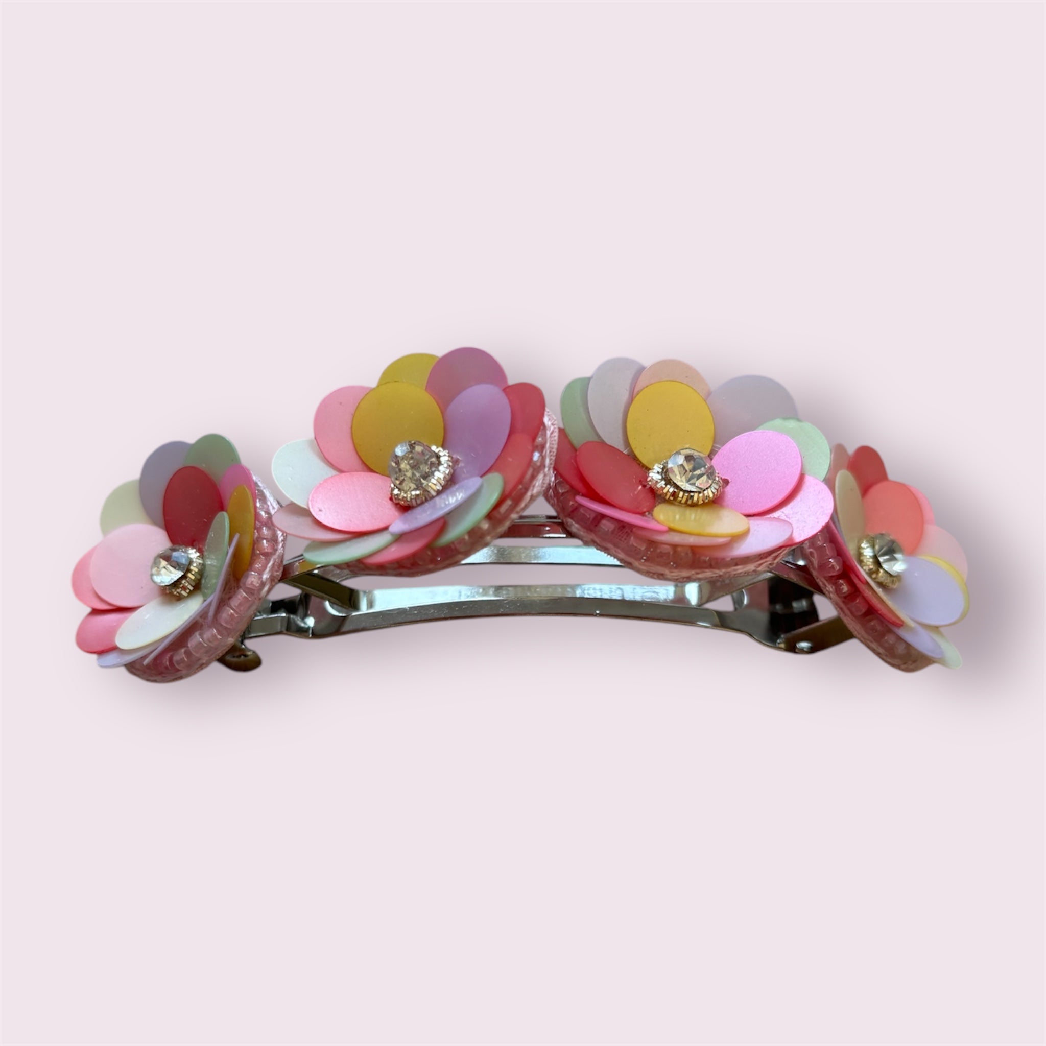 Sequin Floral Cuff Barrette