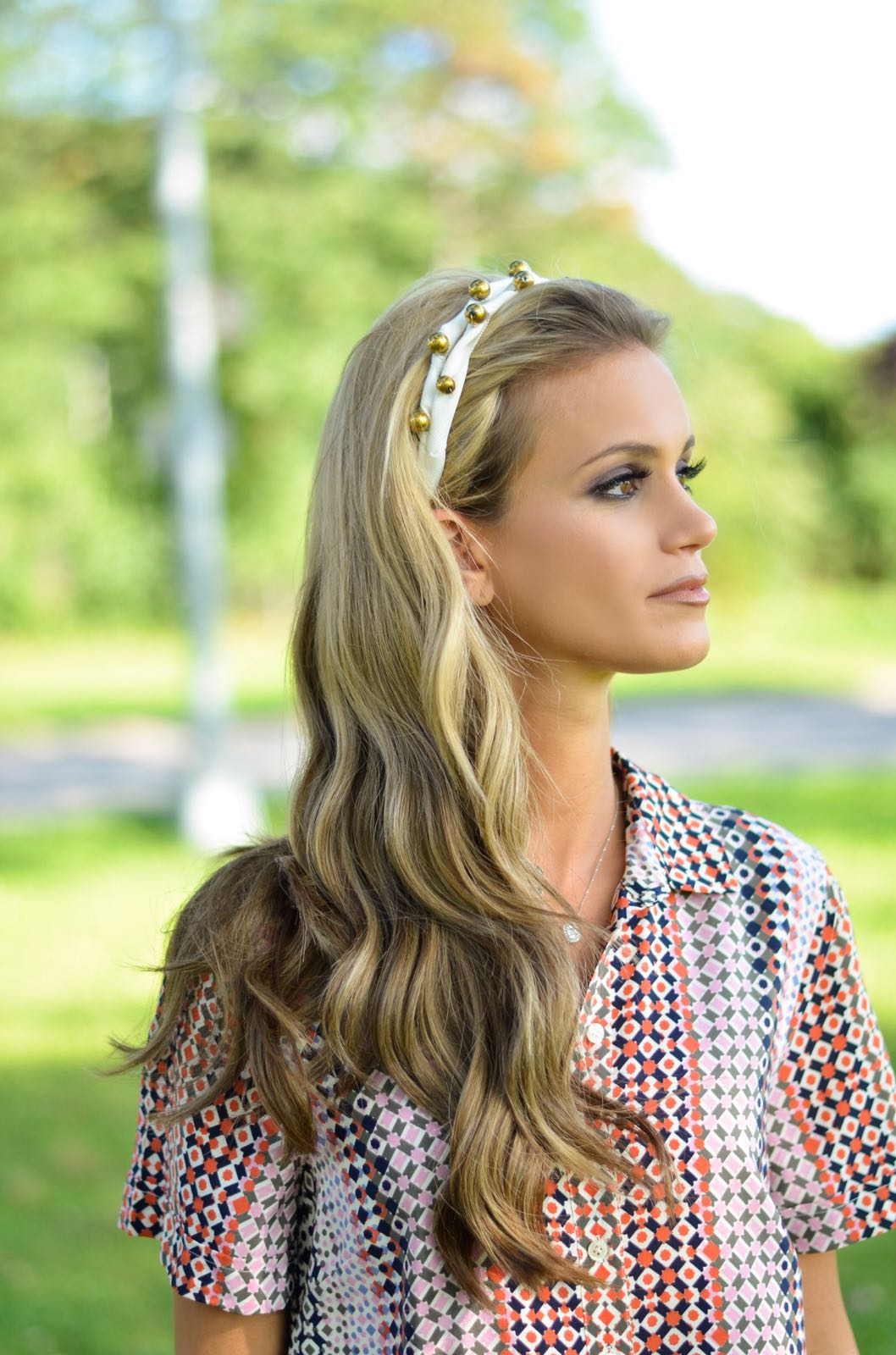 Grosgrain Jeweled Headpiece