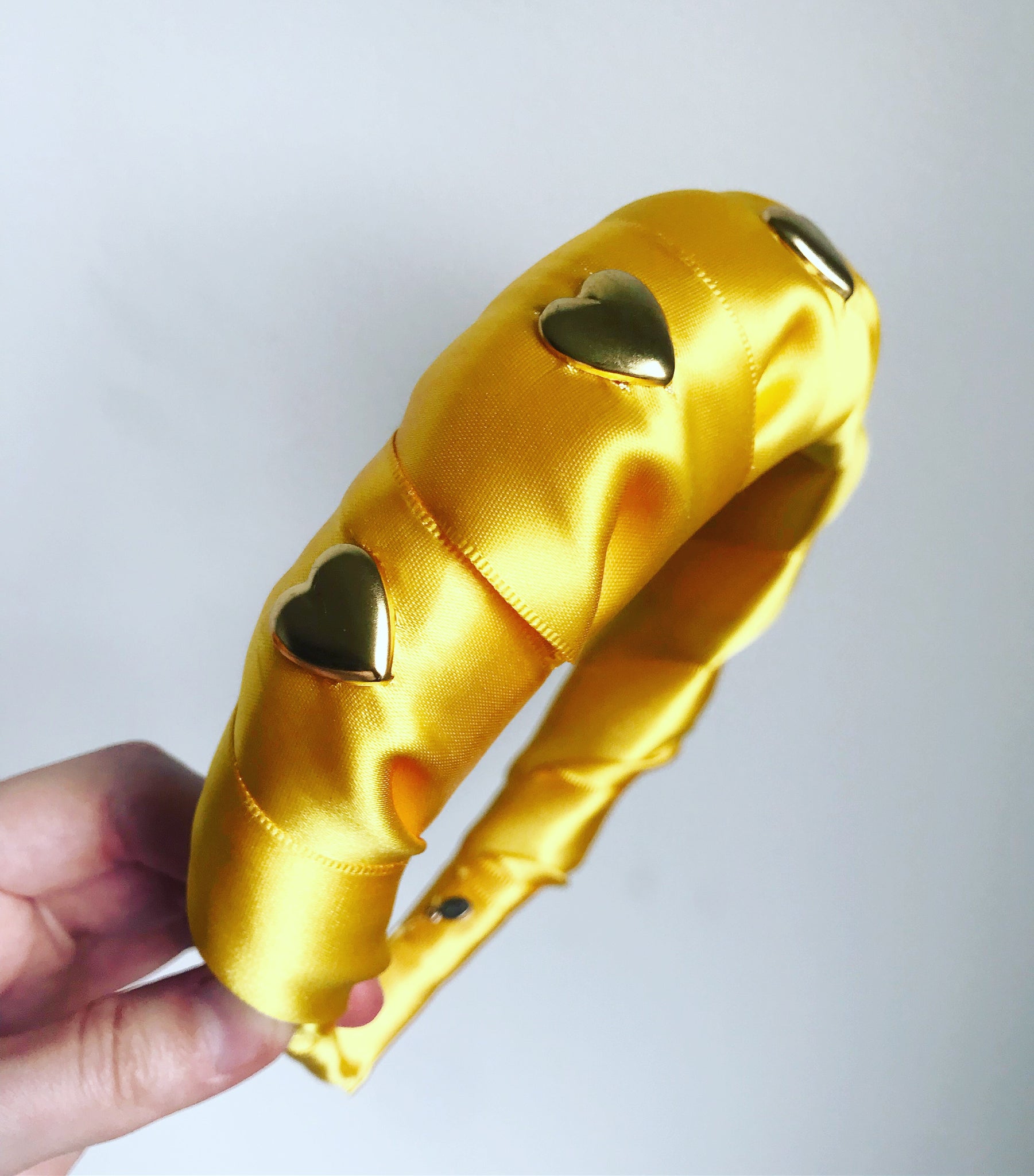 Satin Heart Padded Headband