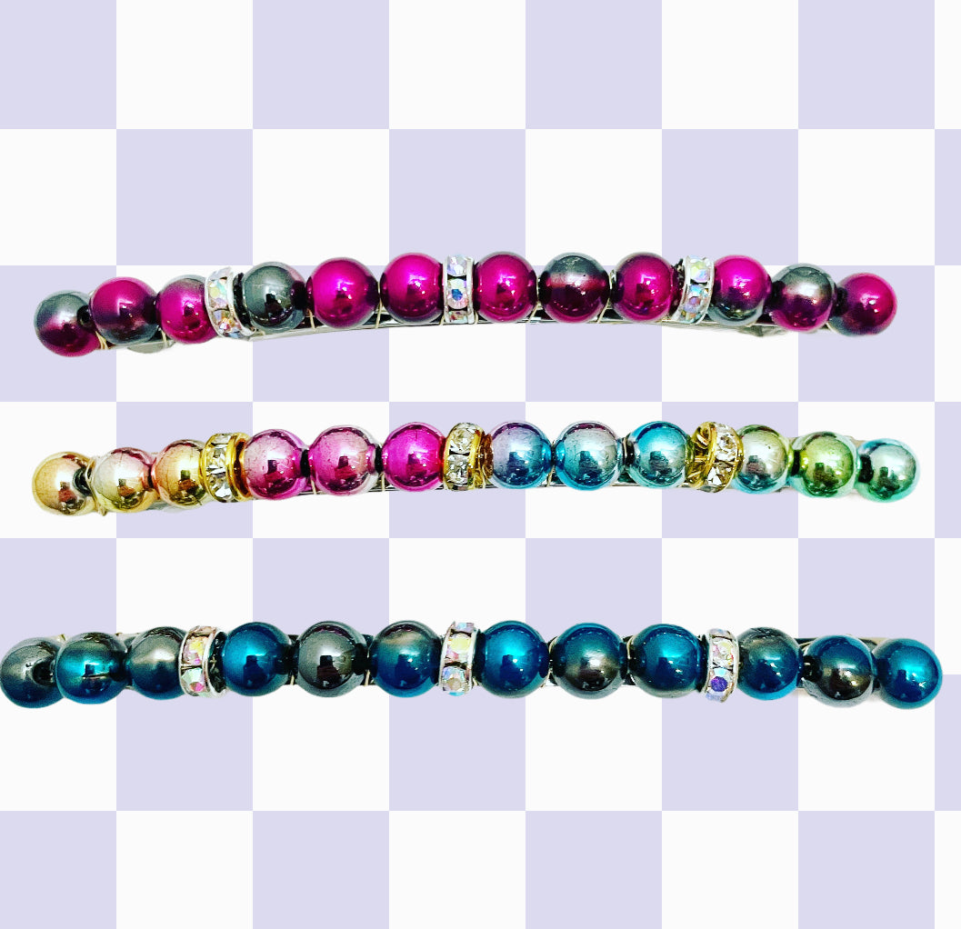 Gemstone Crystal Barrette
