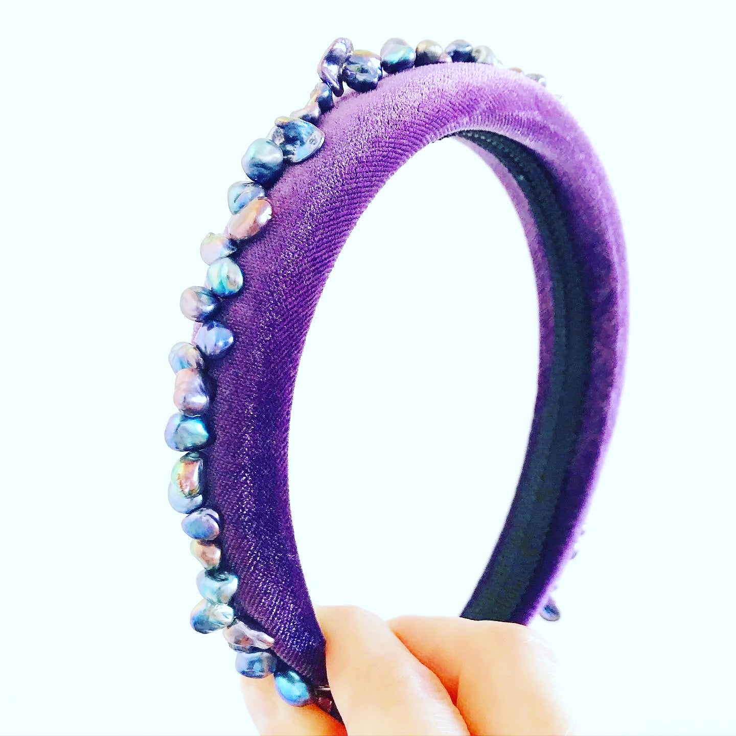 Pearl Velvet Padded Headband