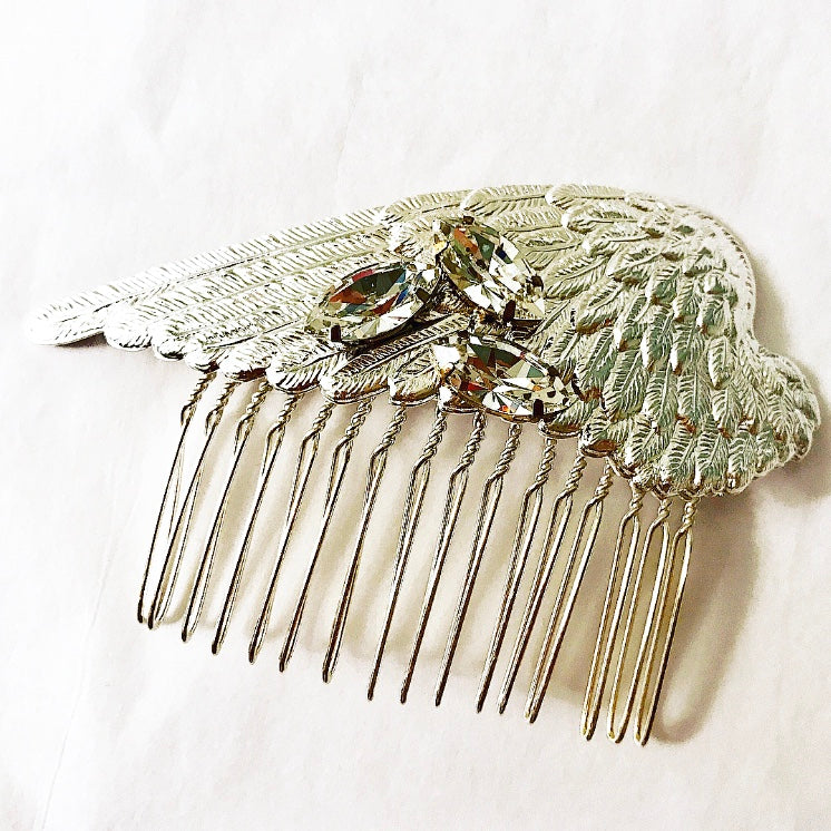 Crystal Wings Hair Comb