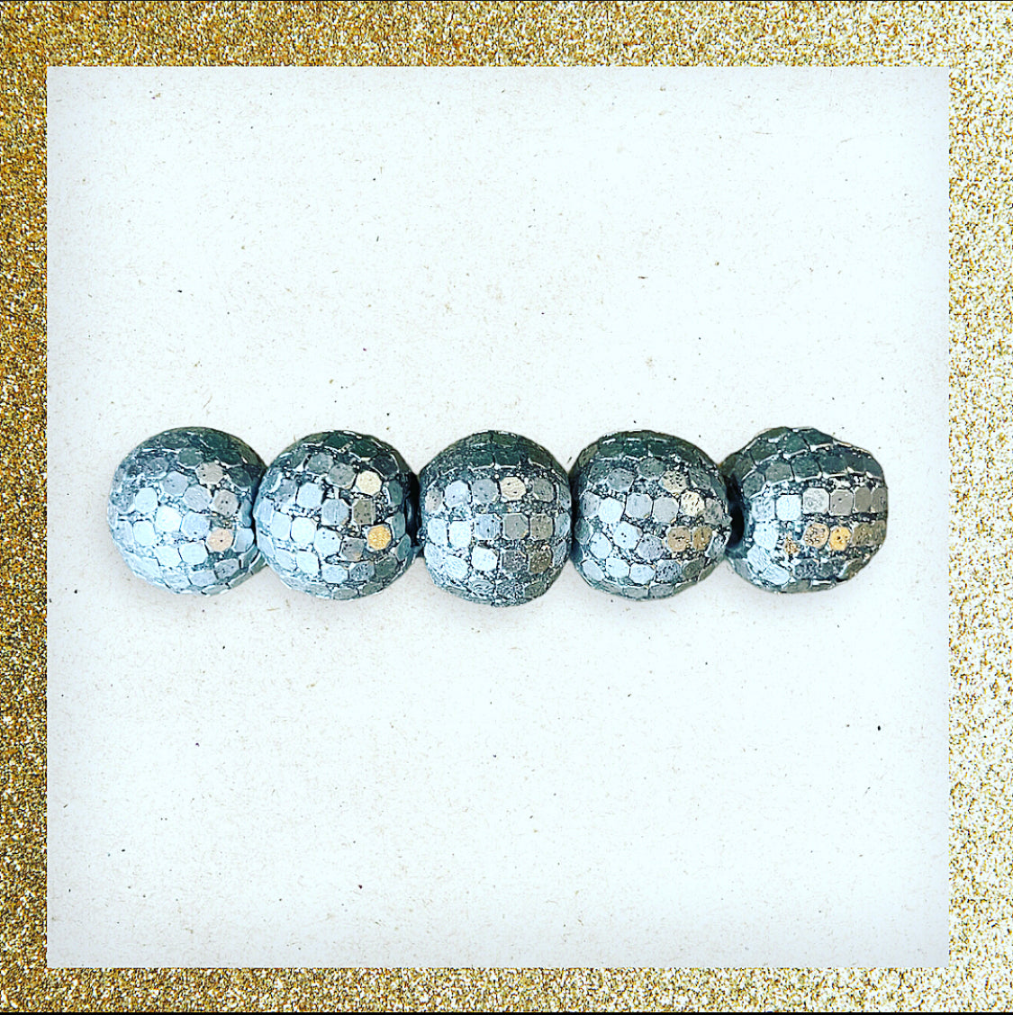 Silver Mesh Bead Barrette