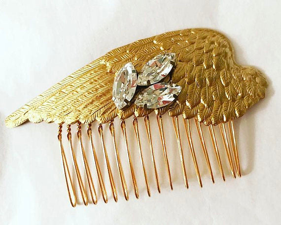 Crystal Wings Hair Comb