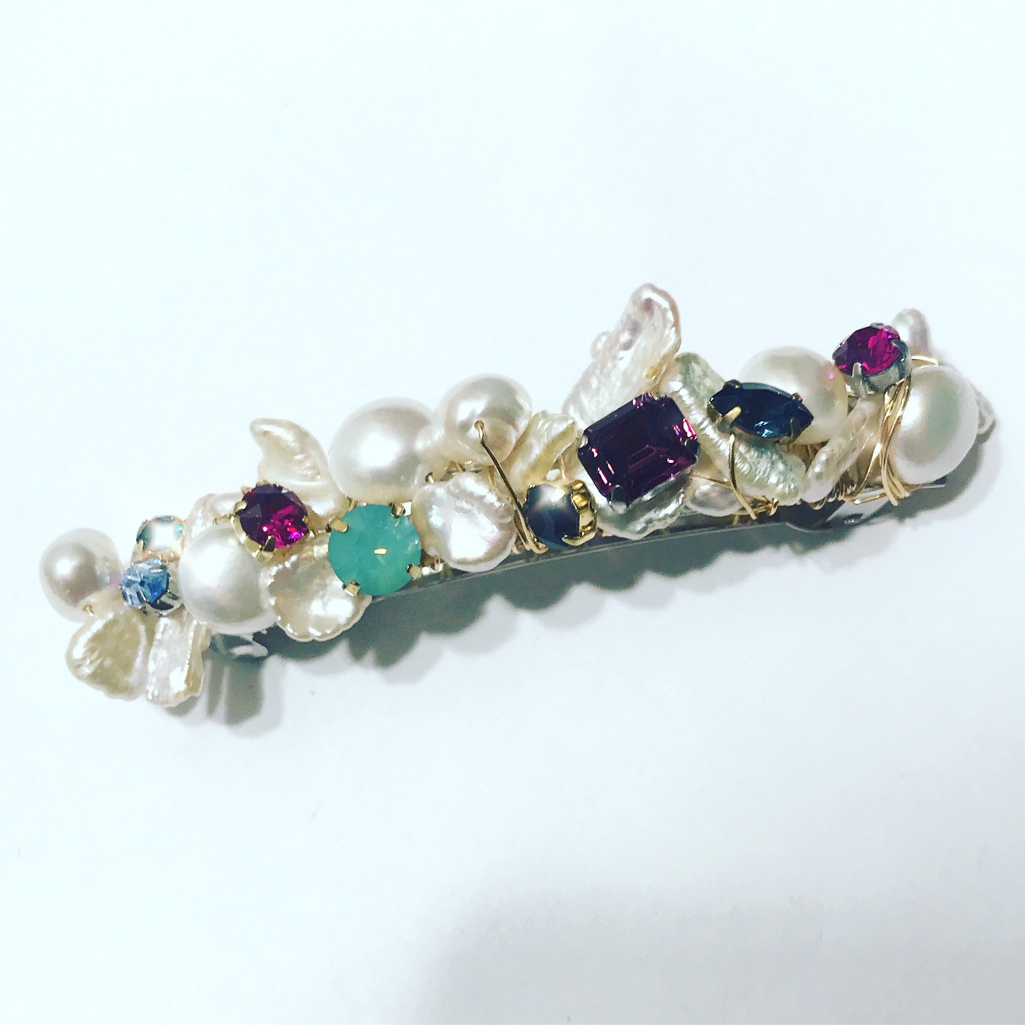 Pearl Crystal Barrette