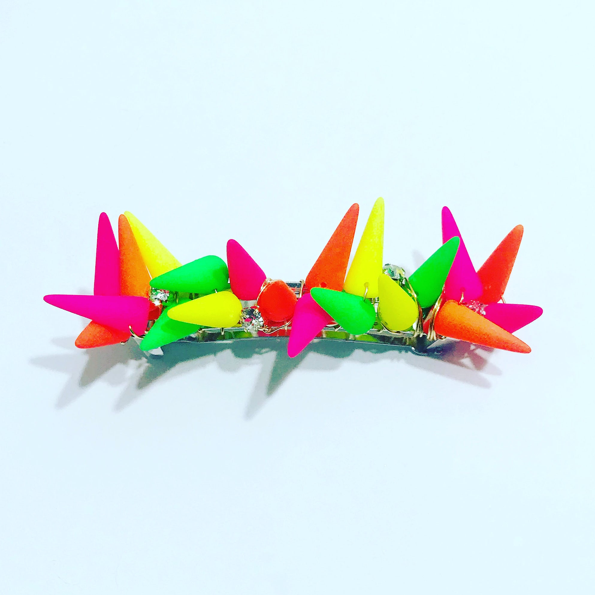 Neon Crystal Spike Barrette