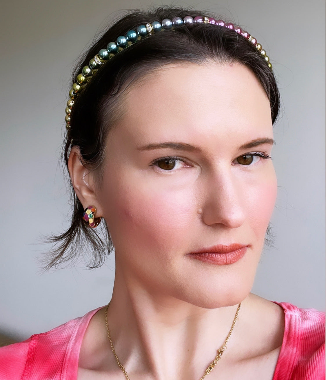 Rainbow Studded Crystal Crown