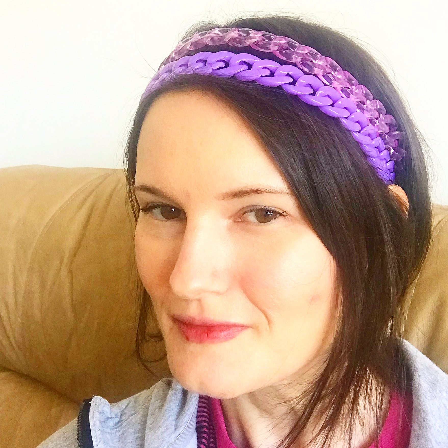 Lucite Chain Elastic Headband
