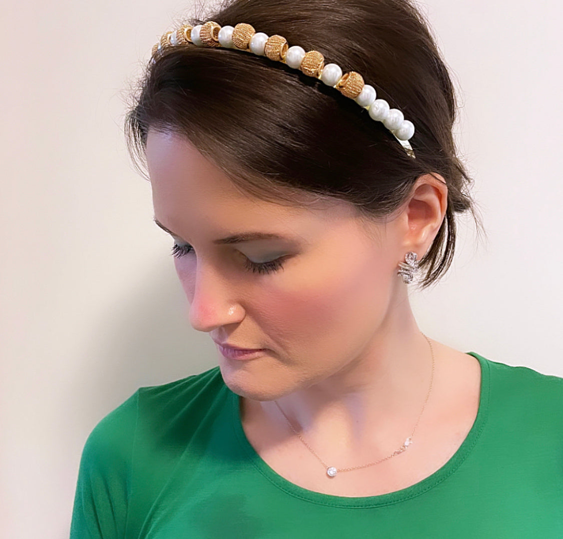 Mesh Pearl Crown