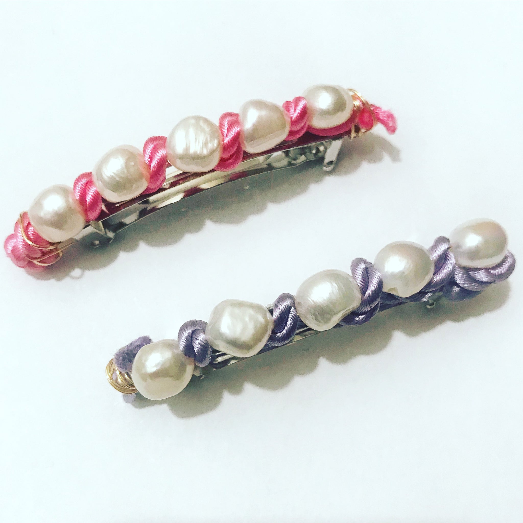 Satin Pearl Barrette