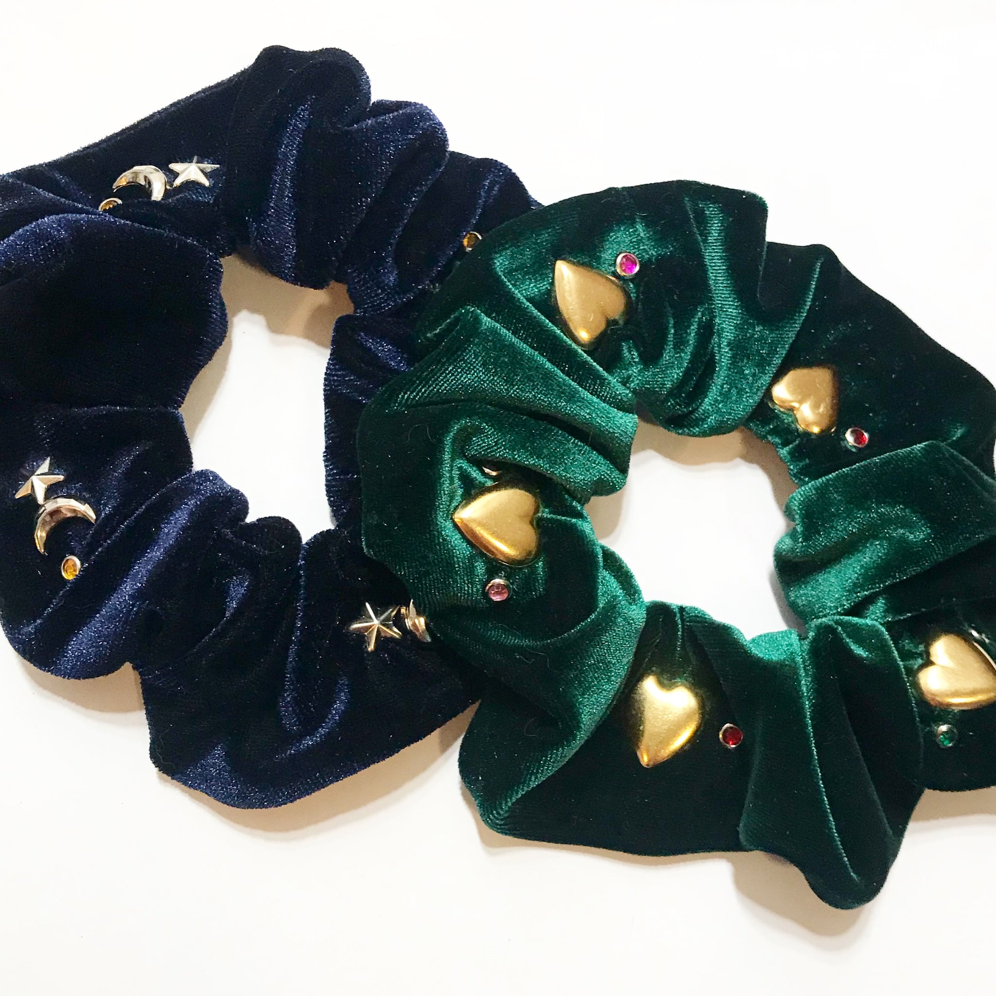 Studded Velvet Scrunchie