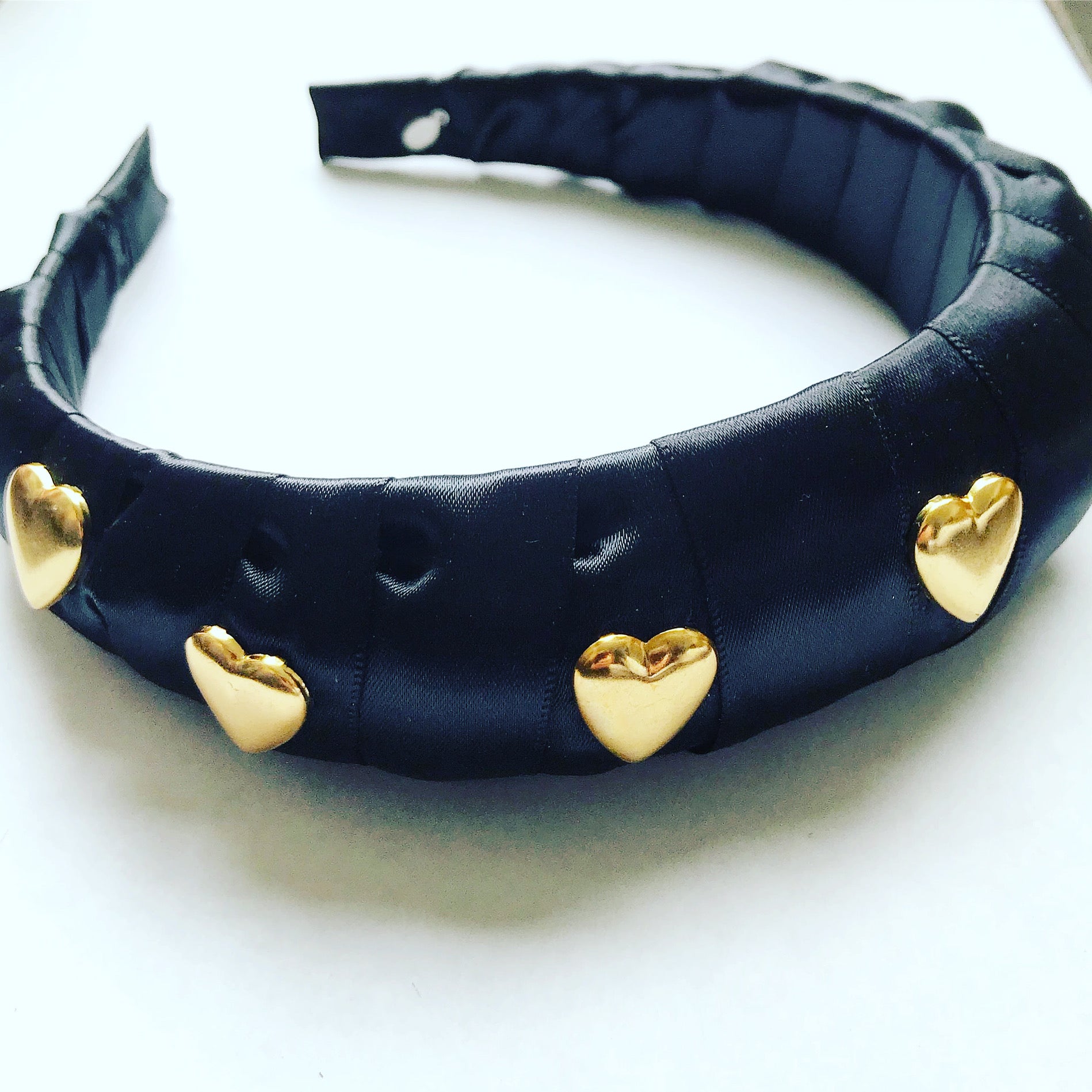 Satin Heart Padded Headband