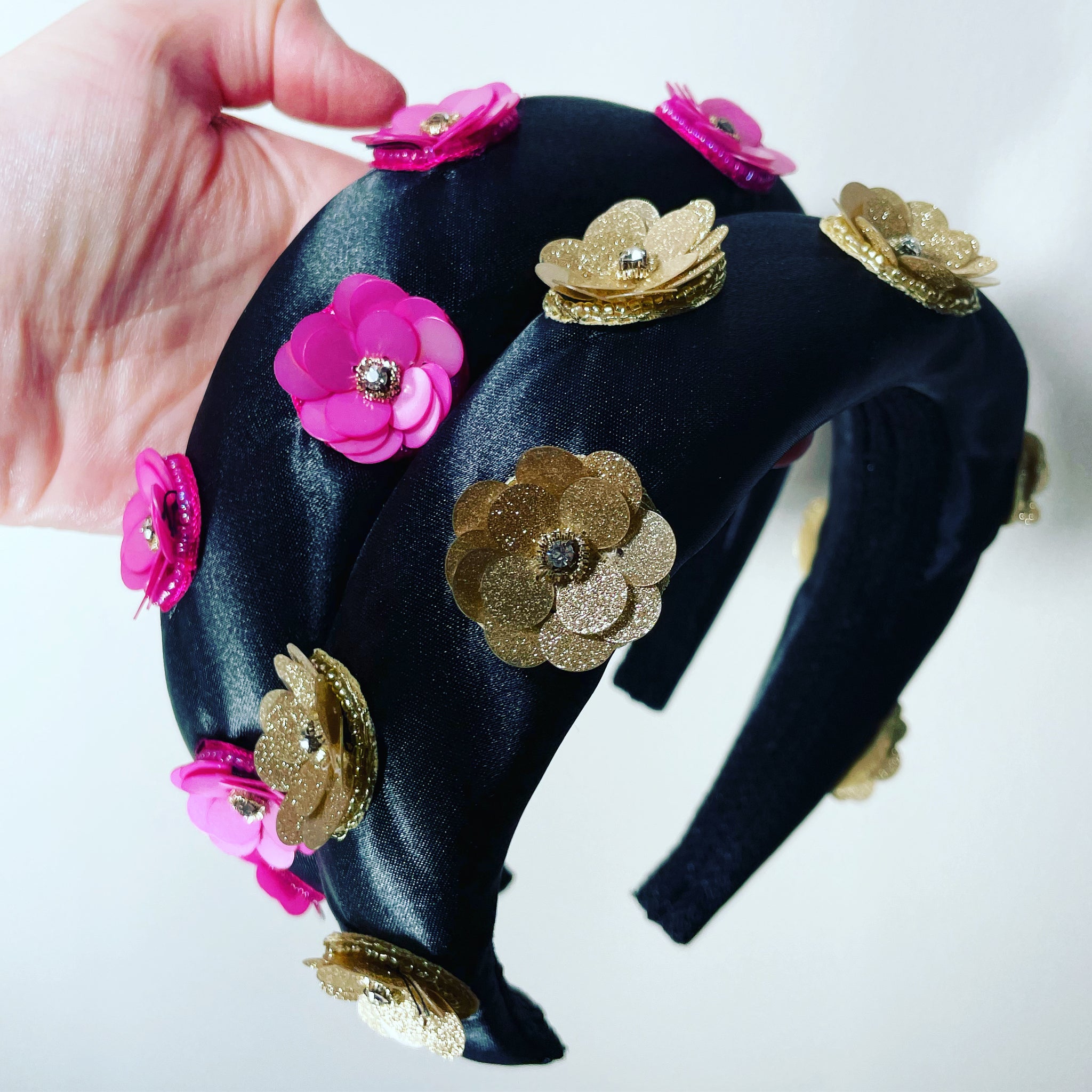 HETTIE x MOXIE Sequin Flower Padded Headband