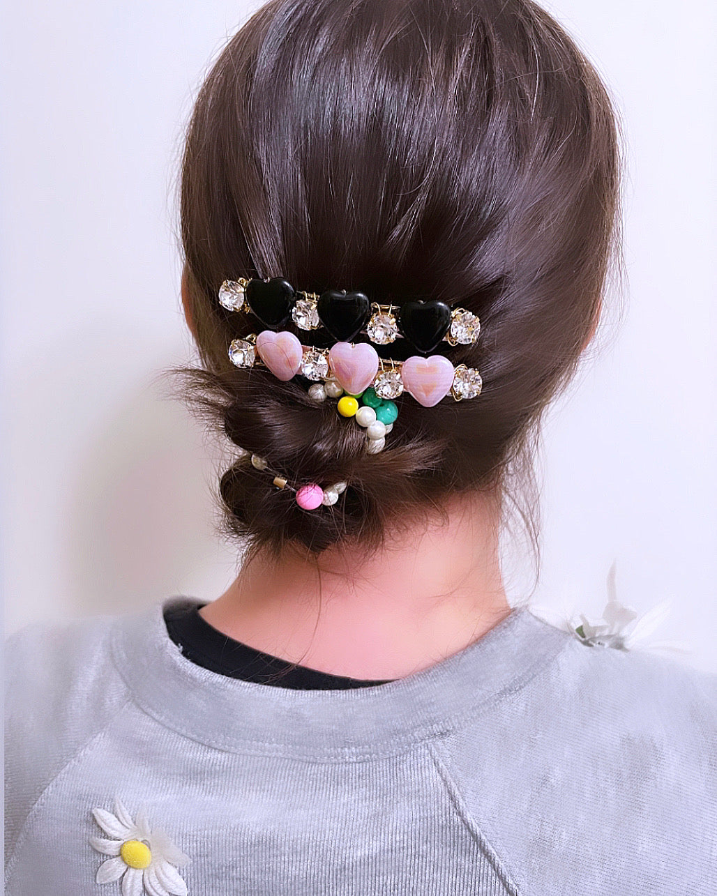 Crystal Heart Barrette