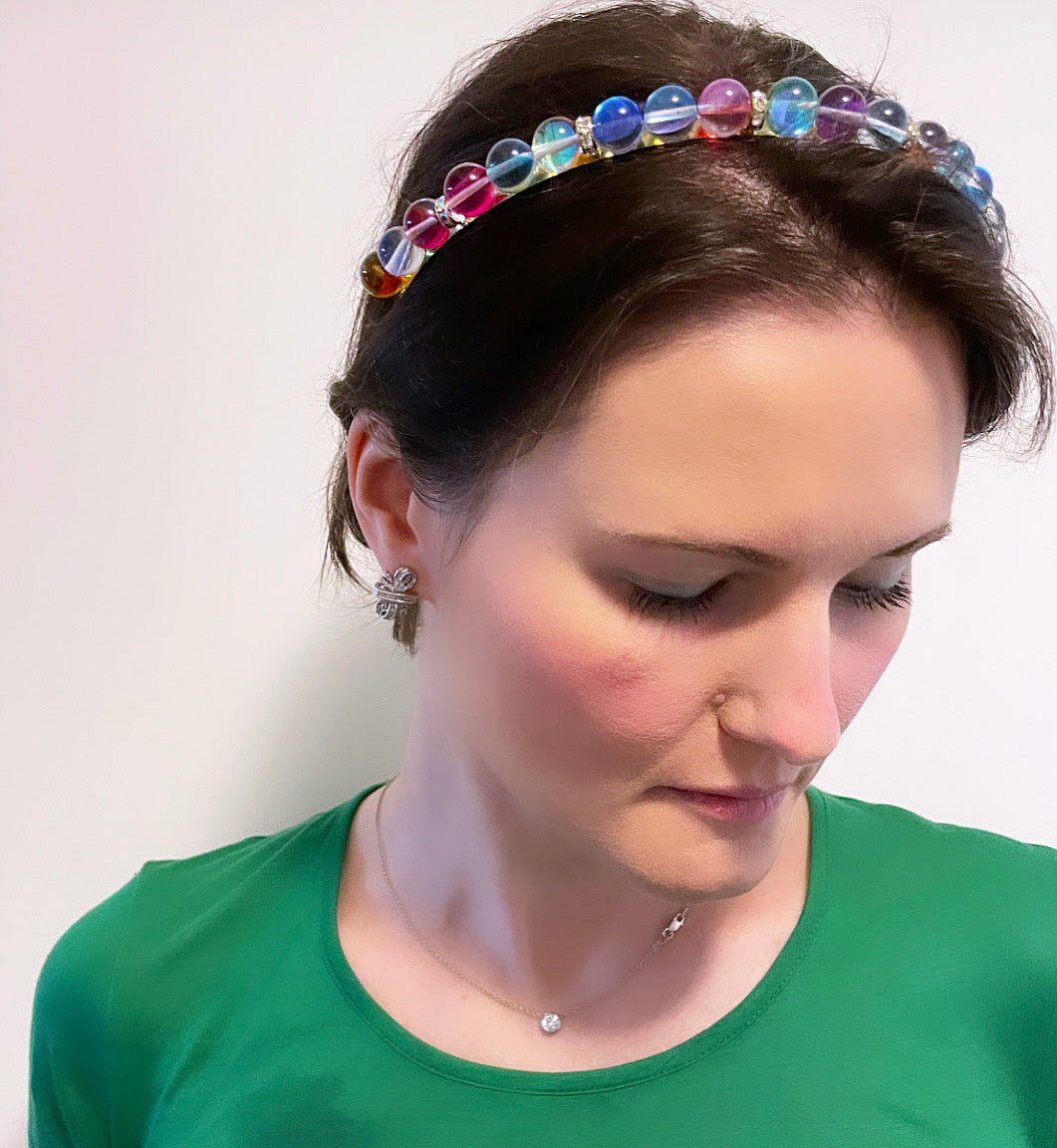 Multi-Color Crystal Gemstone Crown