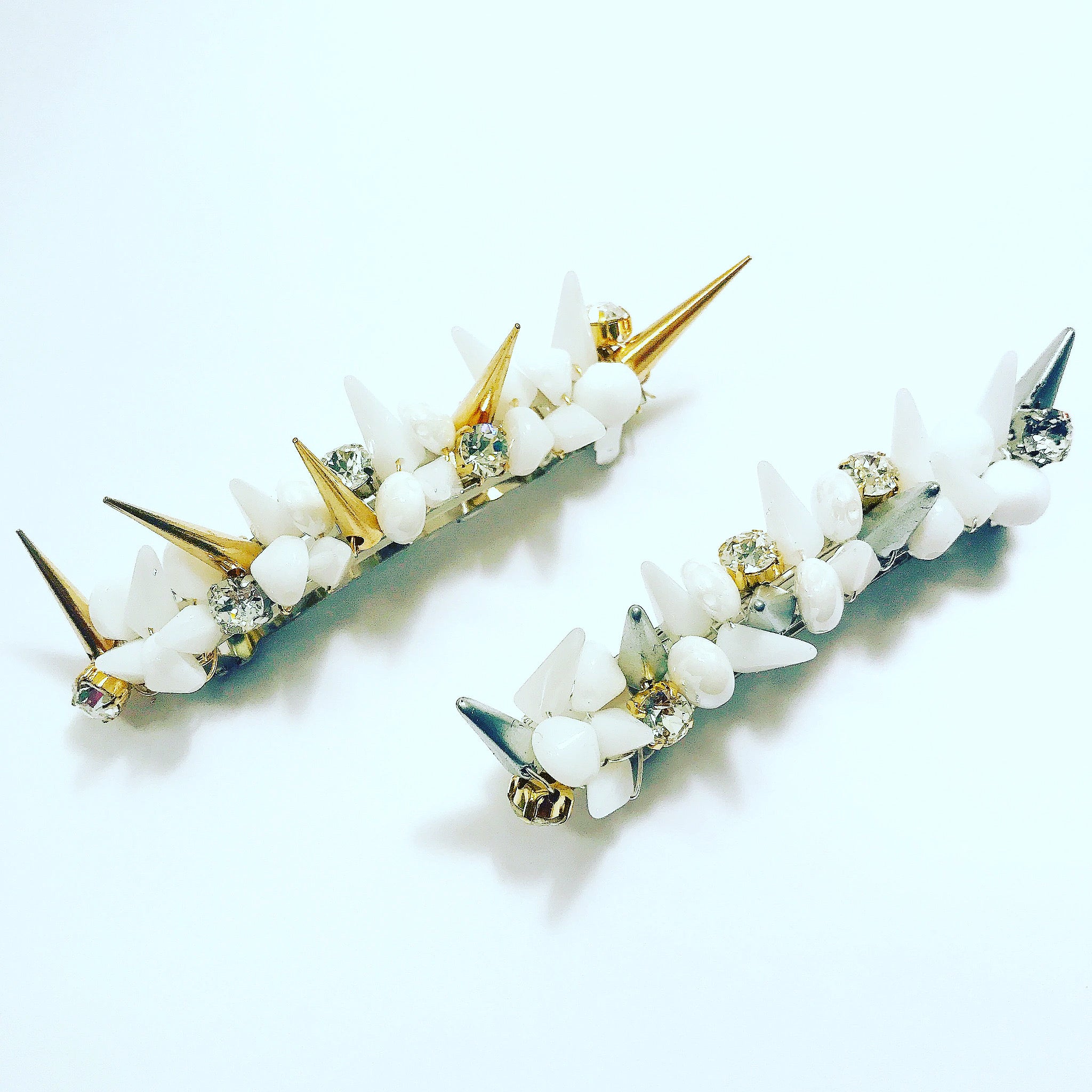 Glass Spike Crystal Barrette