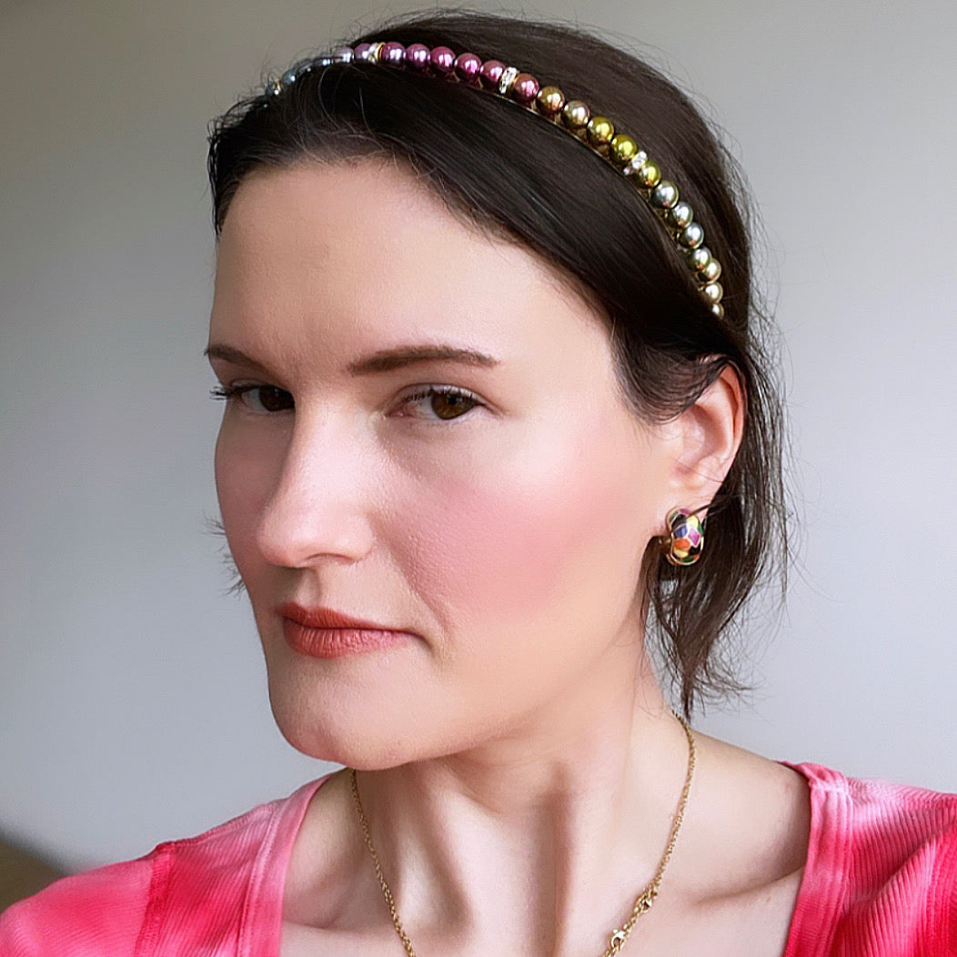 Rainbow Studded Crystal Crown