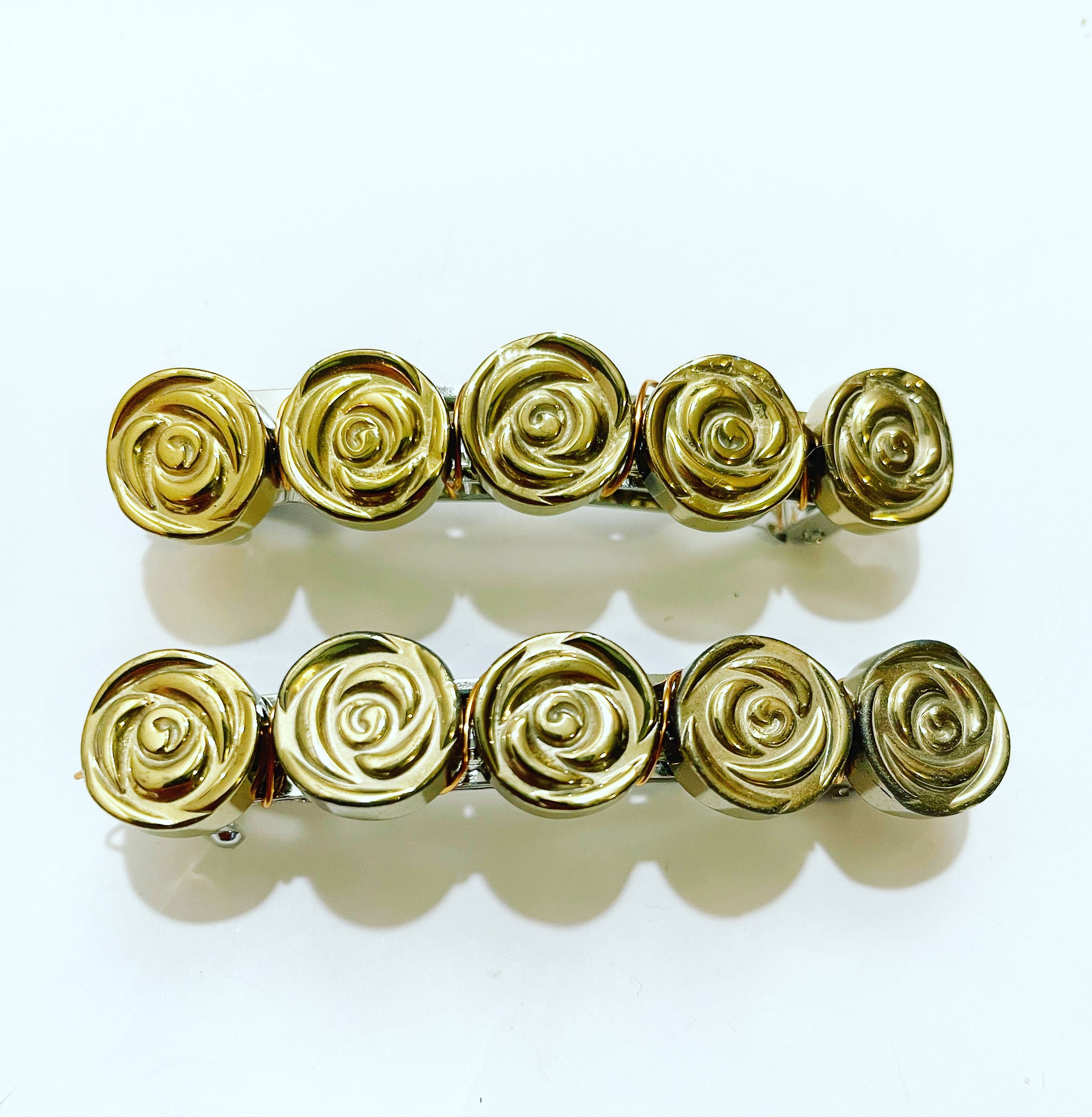 Rose Flower Barrette Set