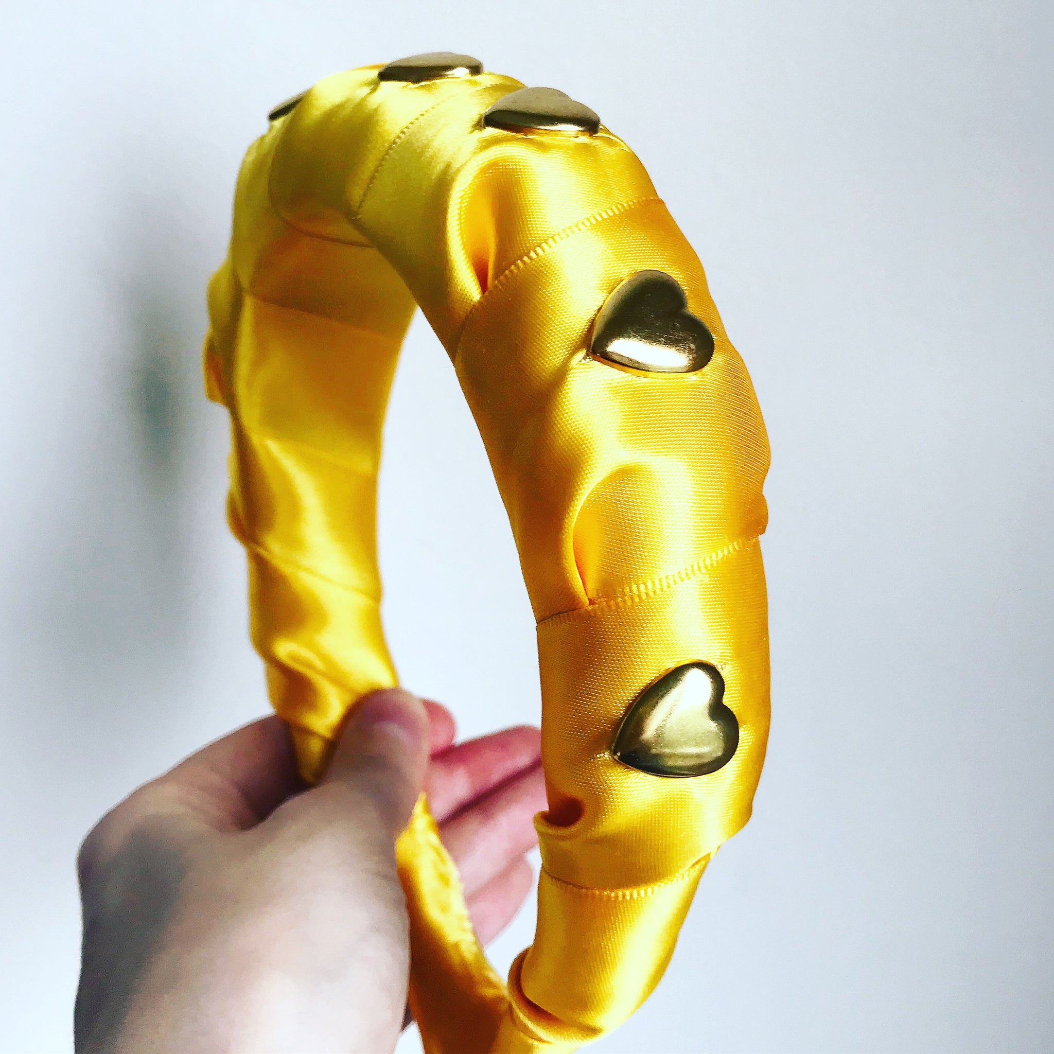 Satin Heart Padded Headband