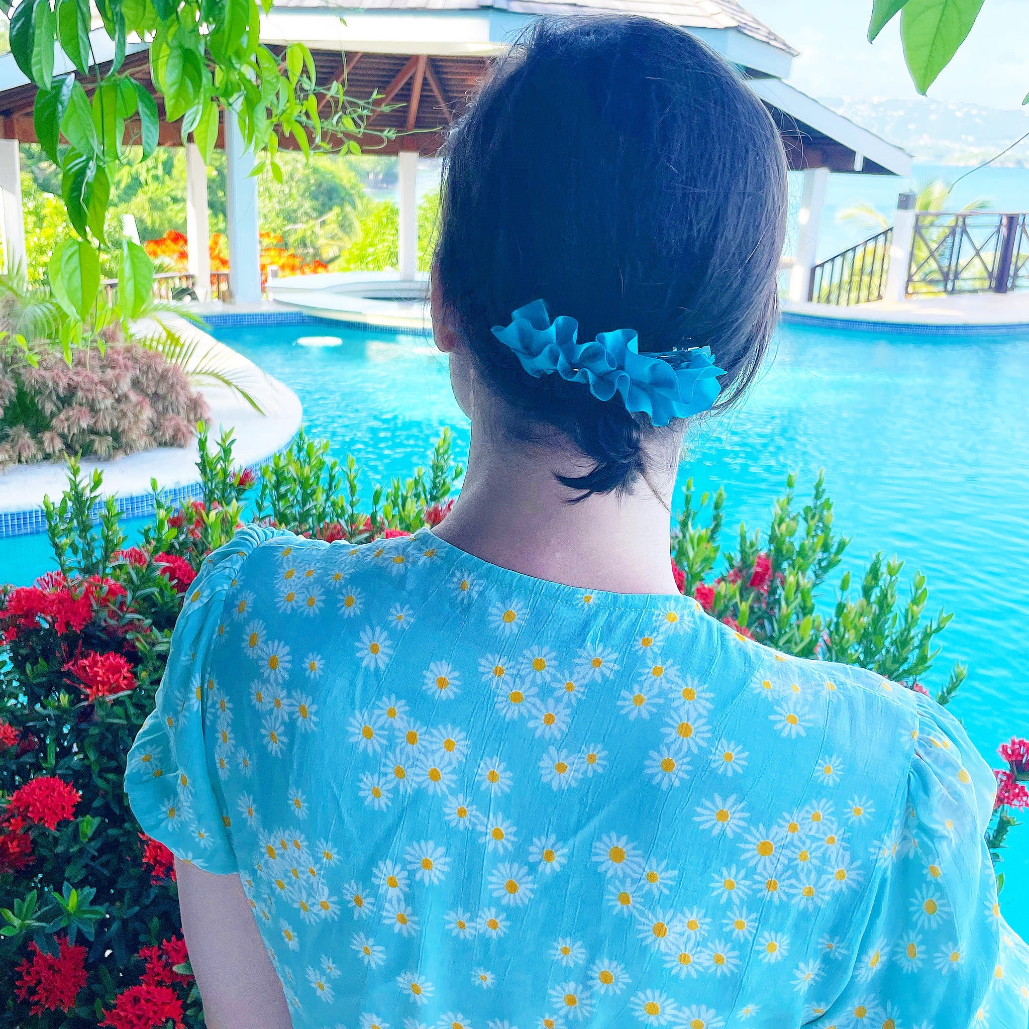 Satin Ruffle Barrette