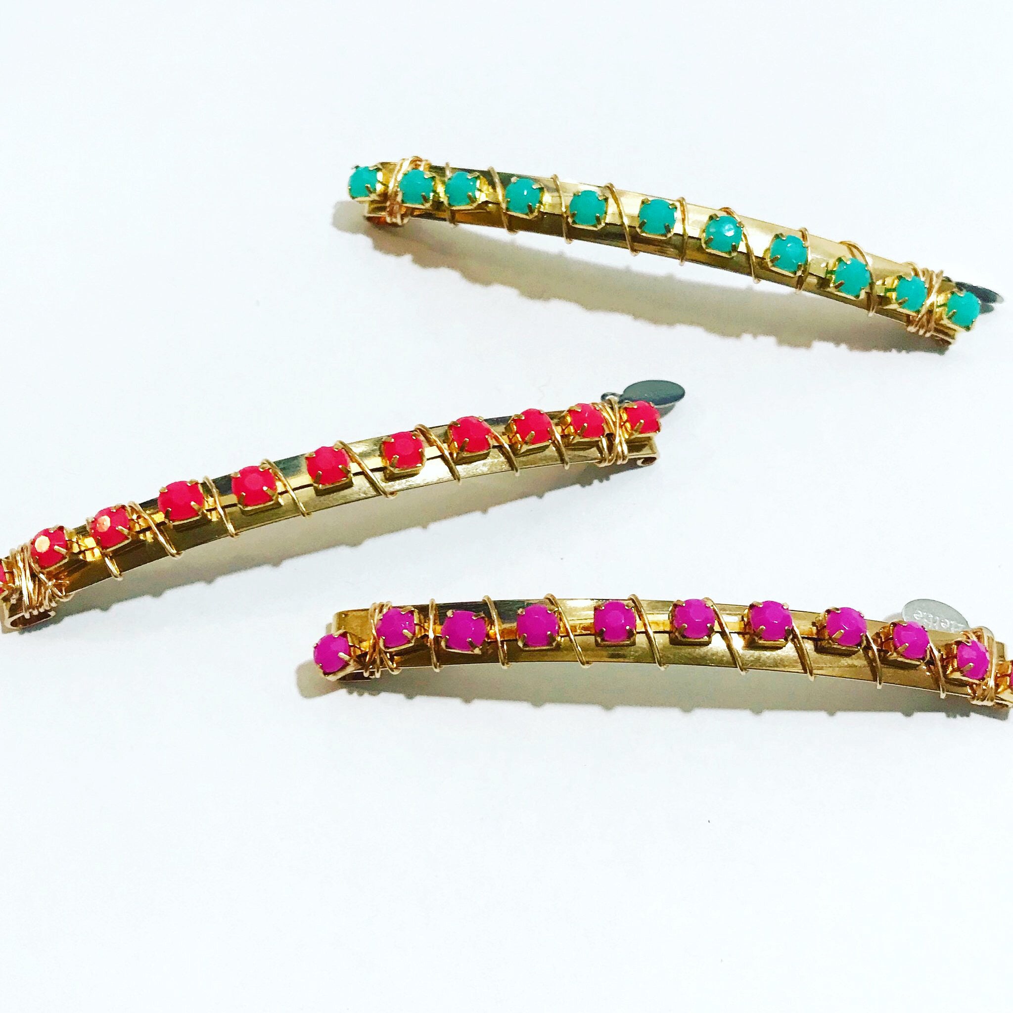 Enamel Gold Hair Pin
