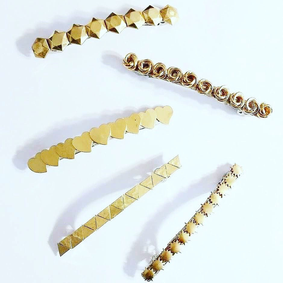 Gold Geometric French Barrette