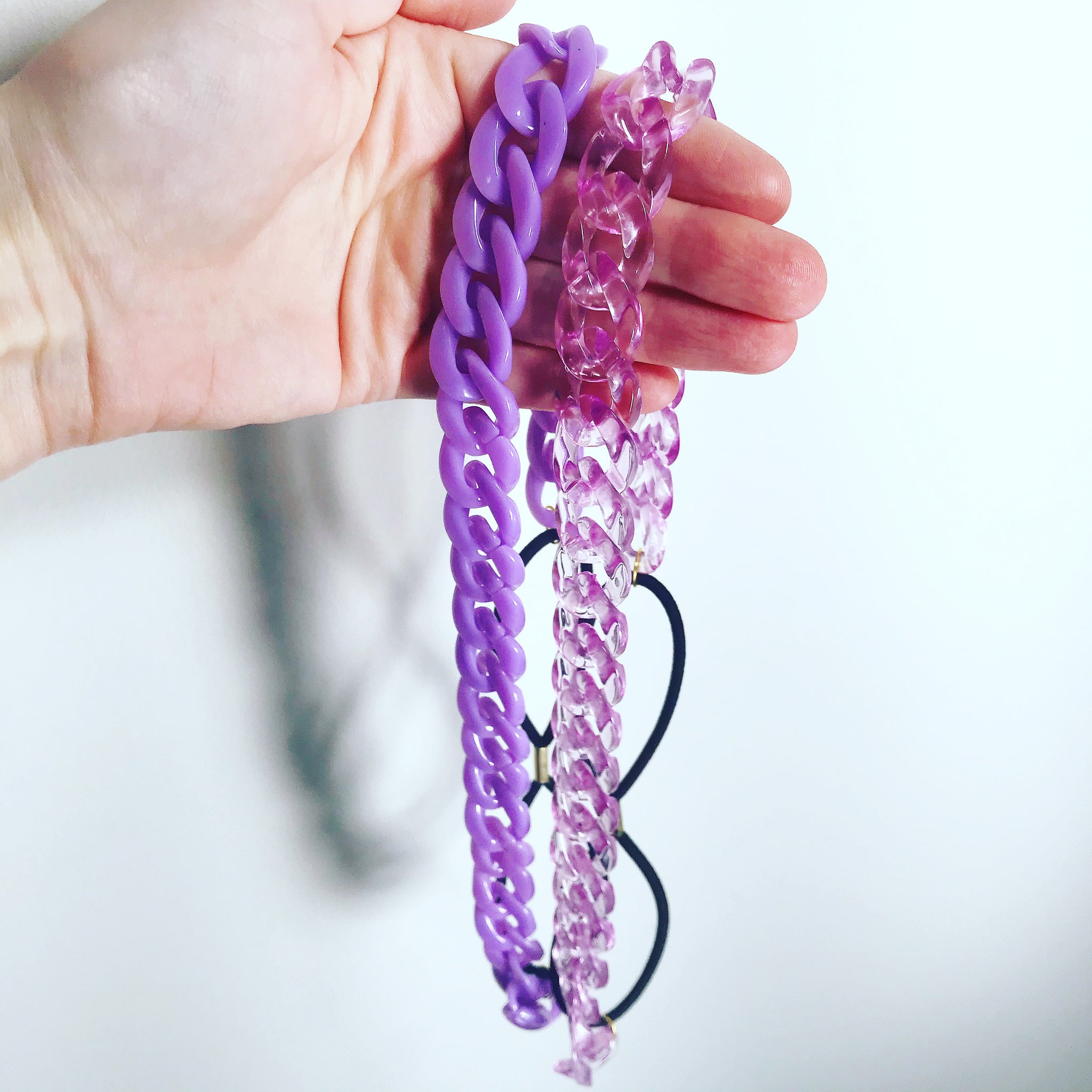 Lucite Chain Elastic Headband