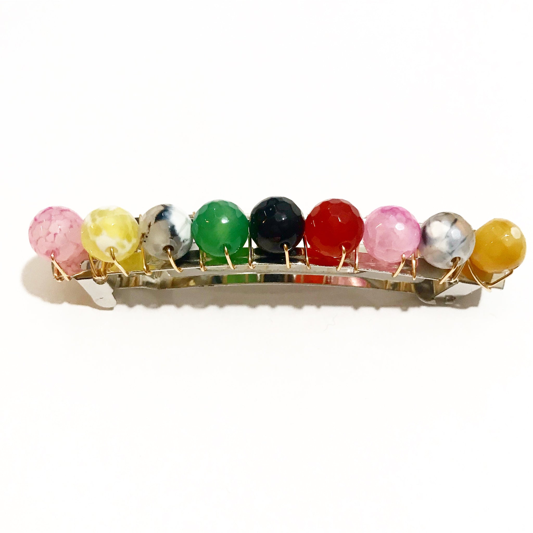 Multi-Color Gemstone Barrette