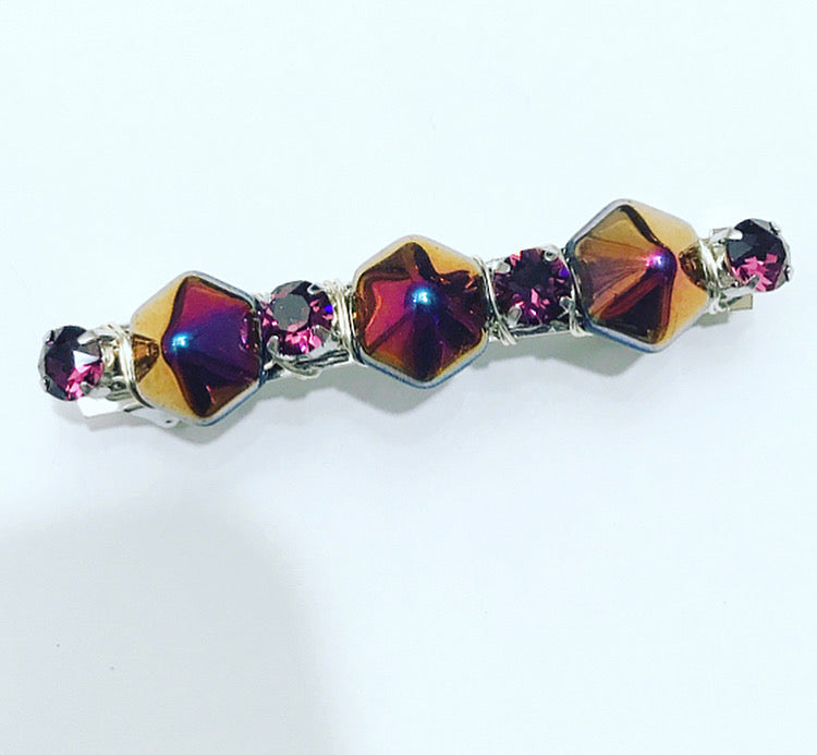Crystal Hexagon Barrette