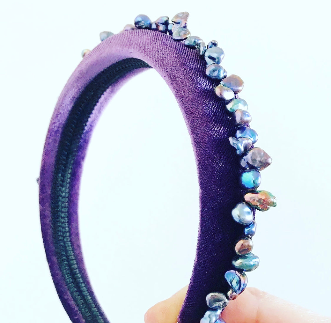 Pearl Velvet Padded Headband