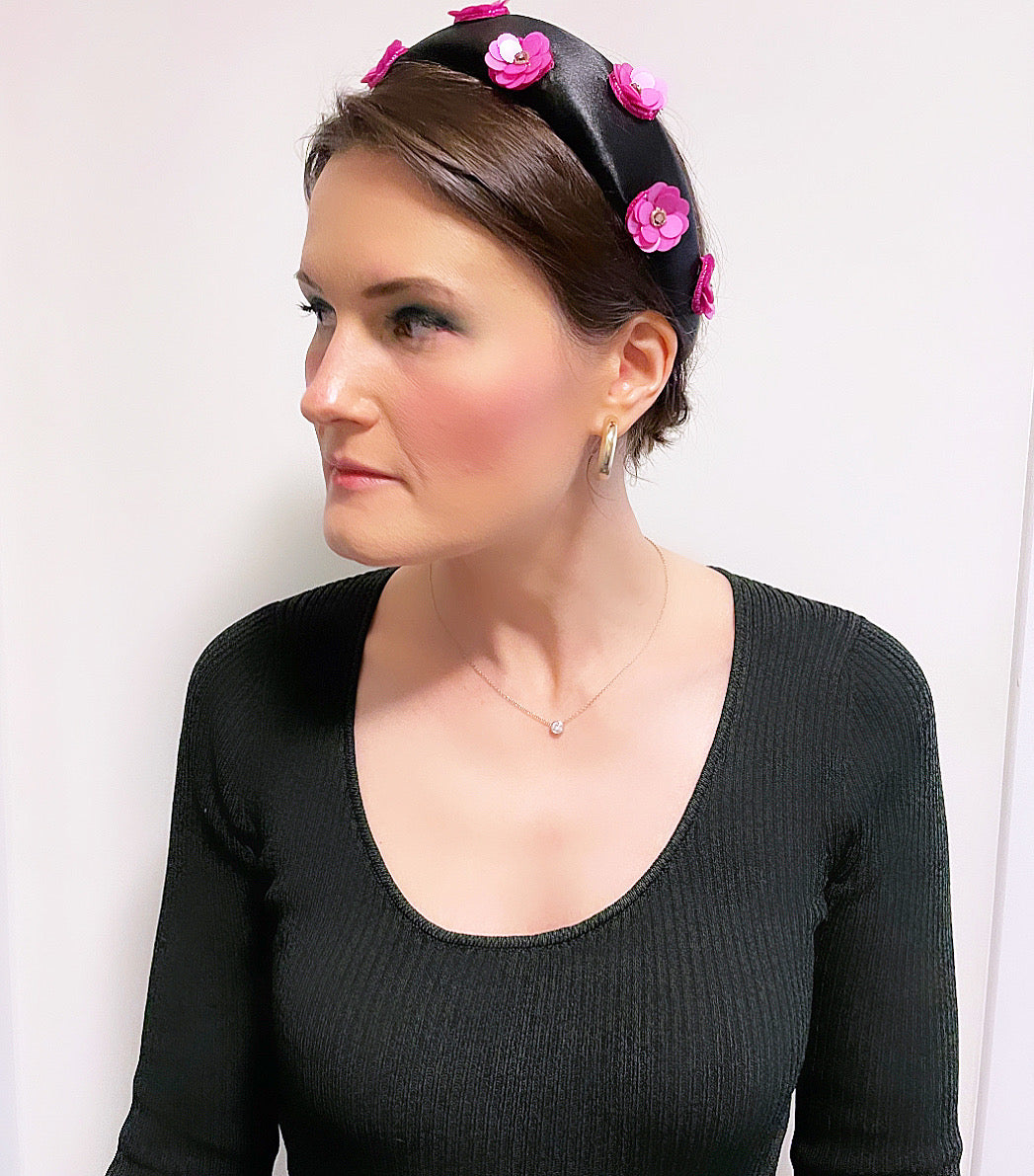 HETTIE x MOXIE Sequin Flower Padded Headband