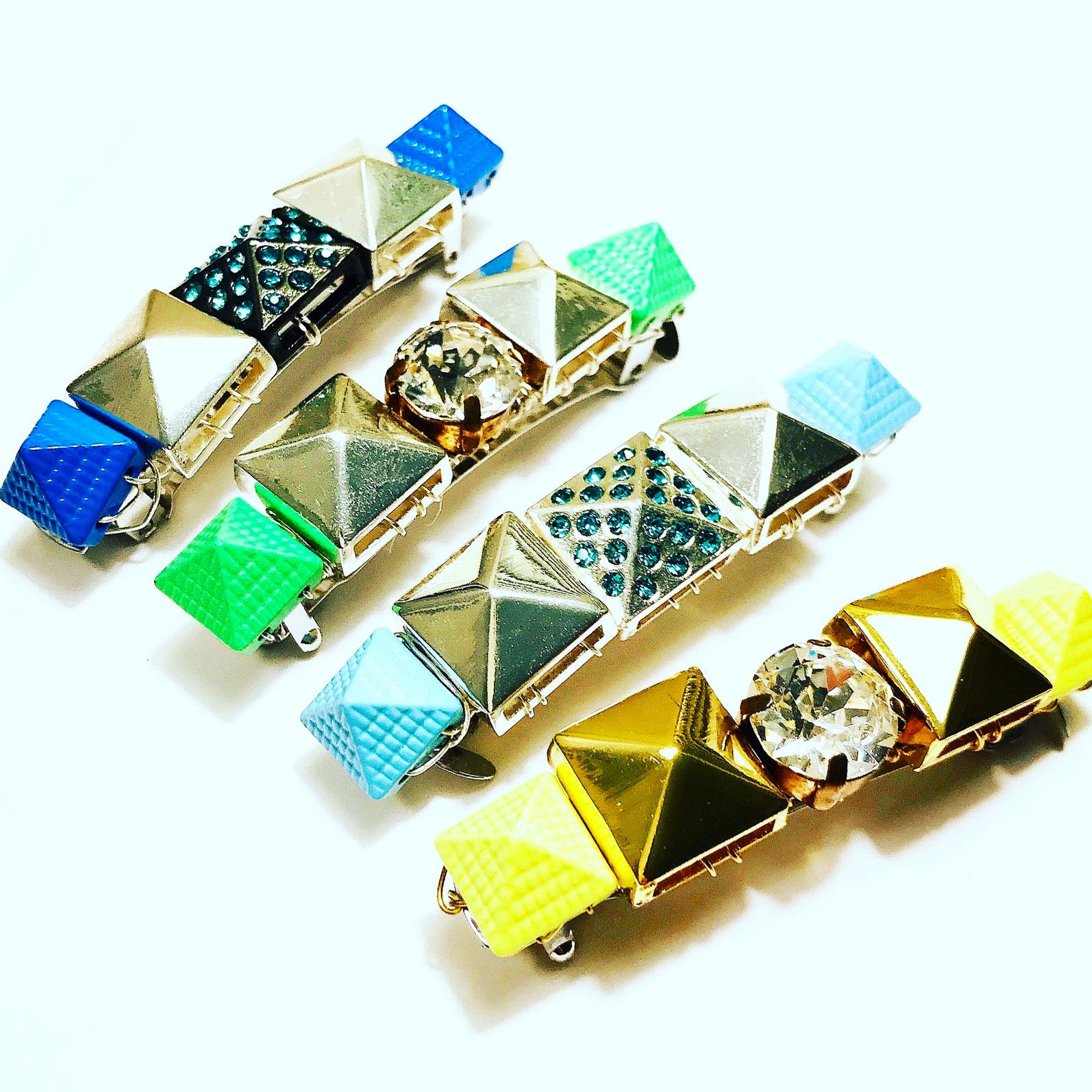 Crystal Pyramid Barrette