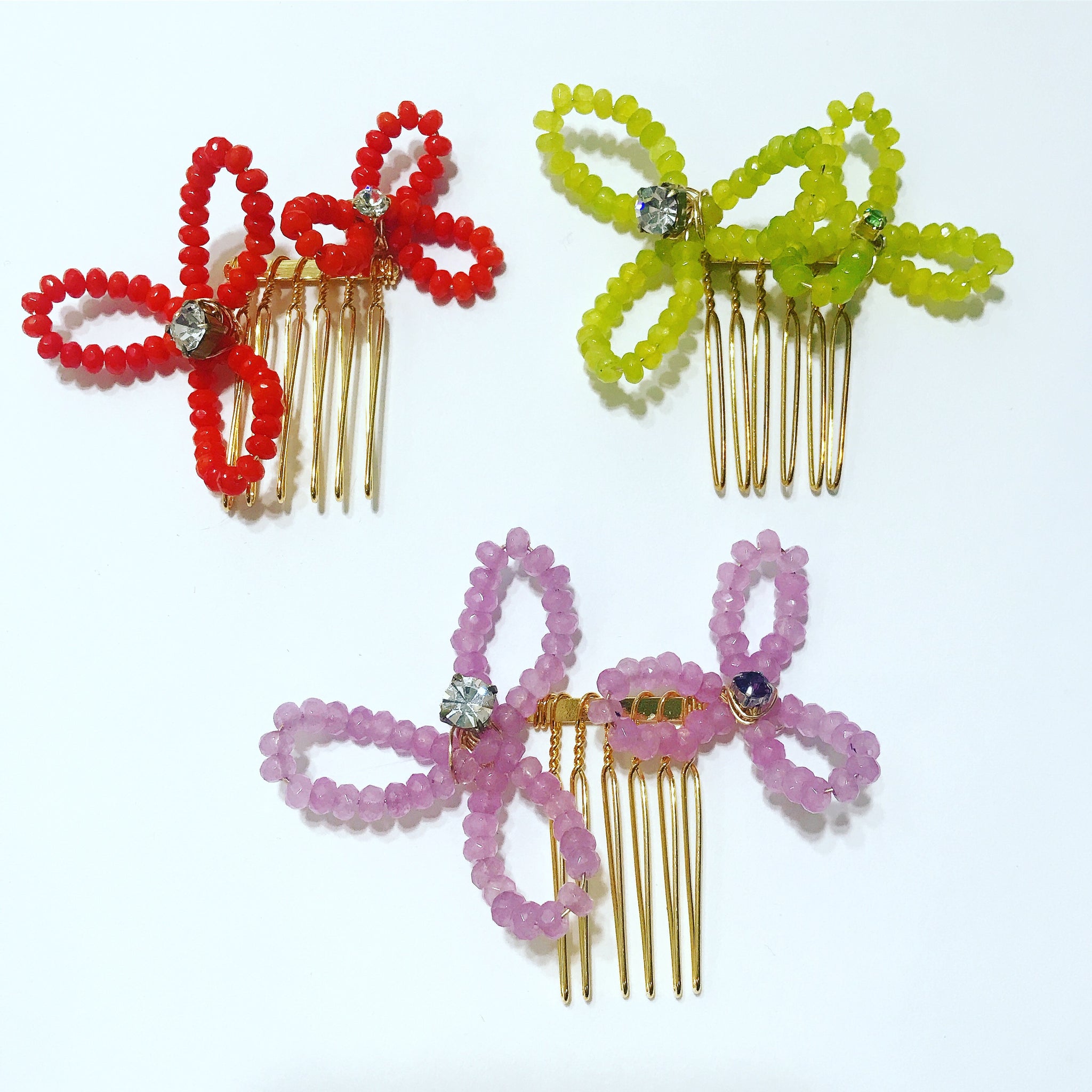 Gemstone Flower Comb