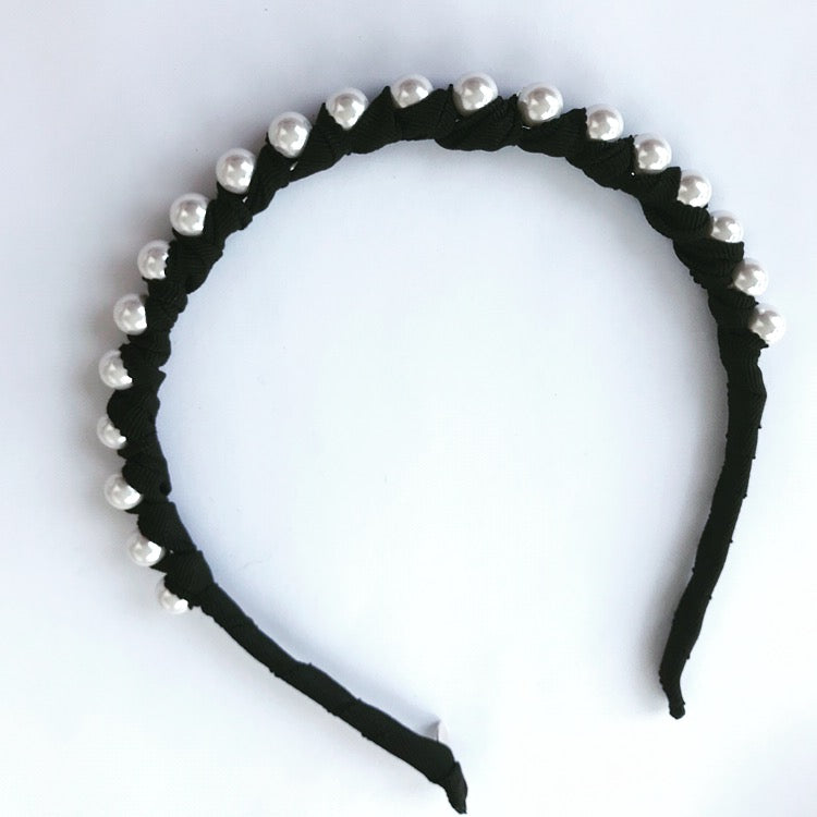 Grosgrain Pearl Crown