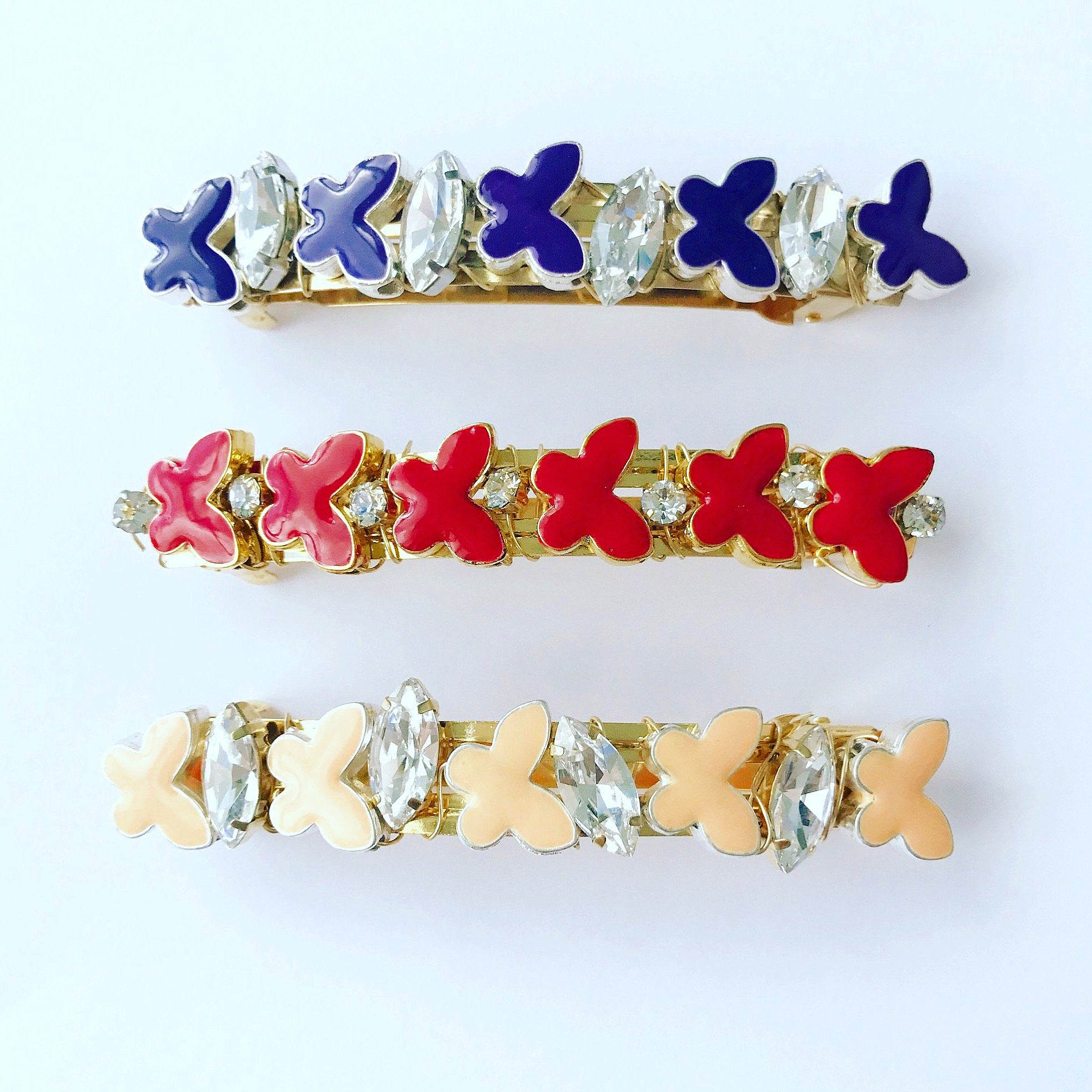 Swarovski Crystal Butterfly Barrette