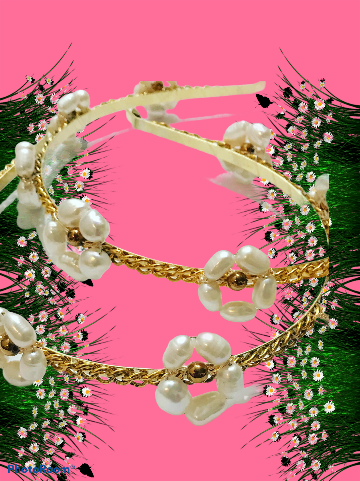 Pearl Flower Chain Headpiece