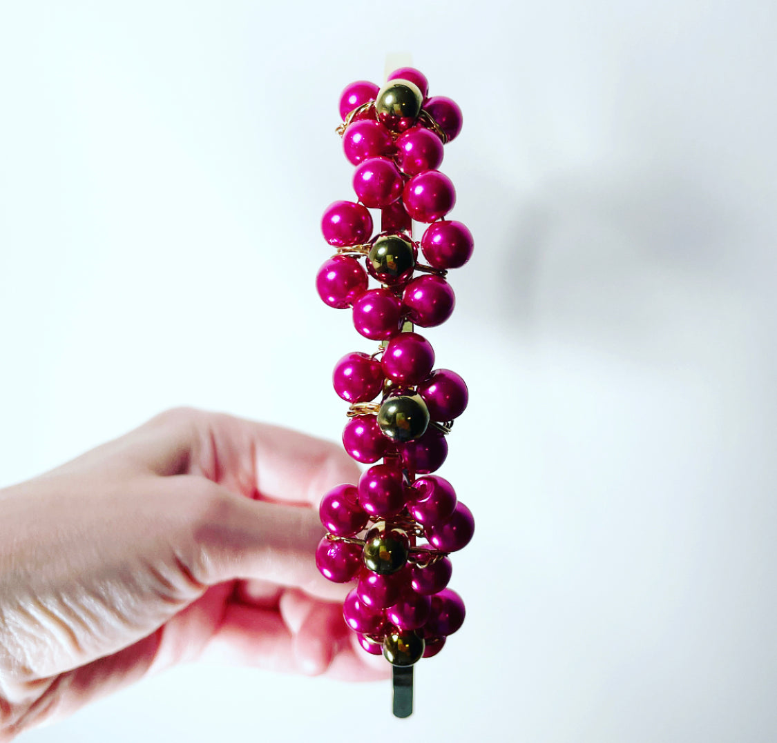 Pearl Flower Plated Headband