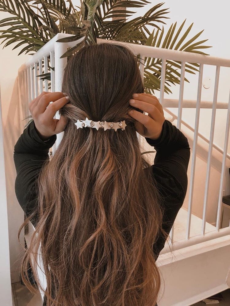 Mother-of-Pearl Star Crystal Barrette