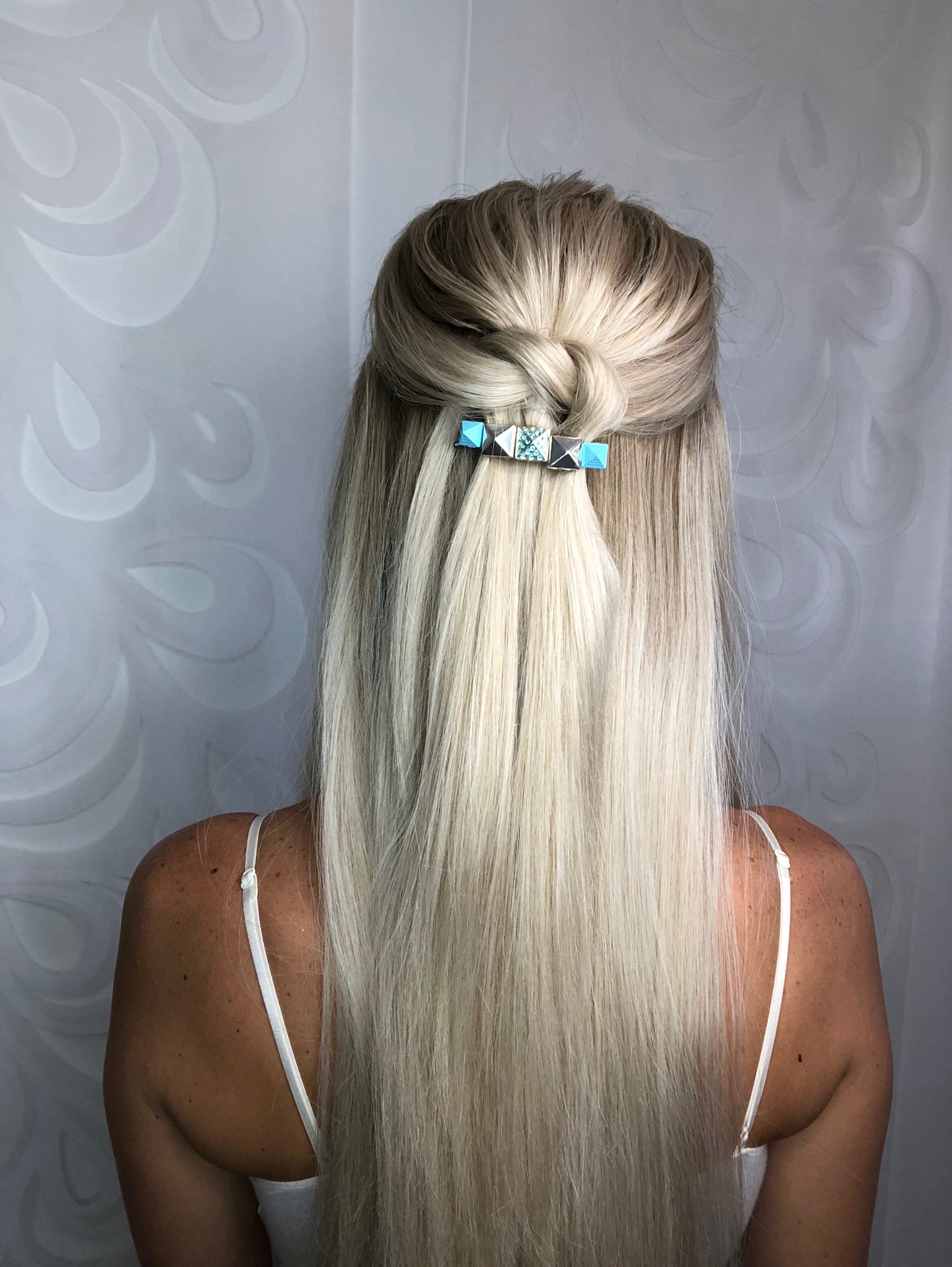 Crystal Pyramid Barrette
