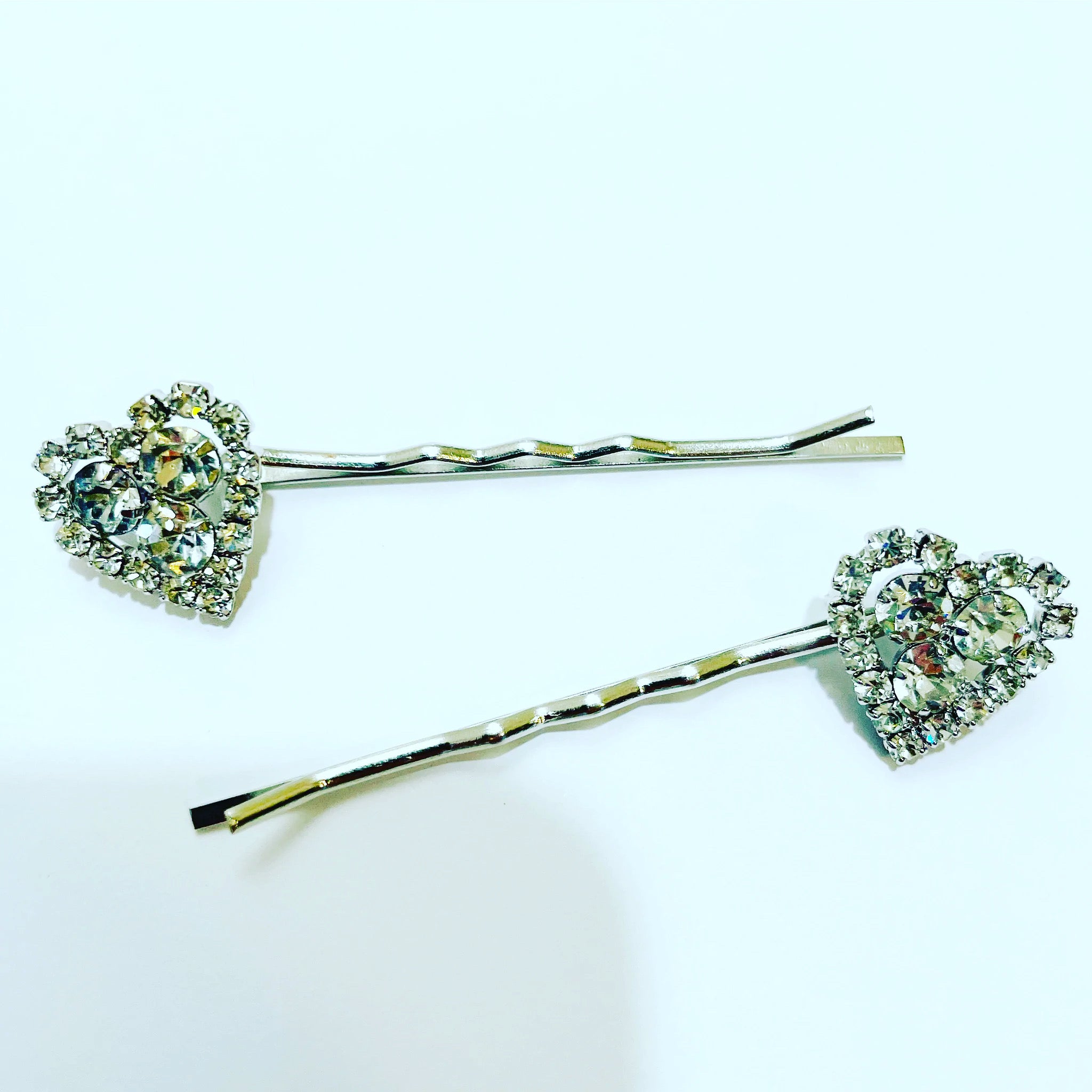 Crystal Heart Hair Pin Set