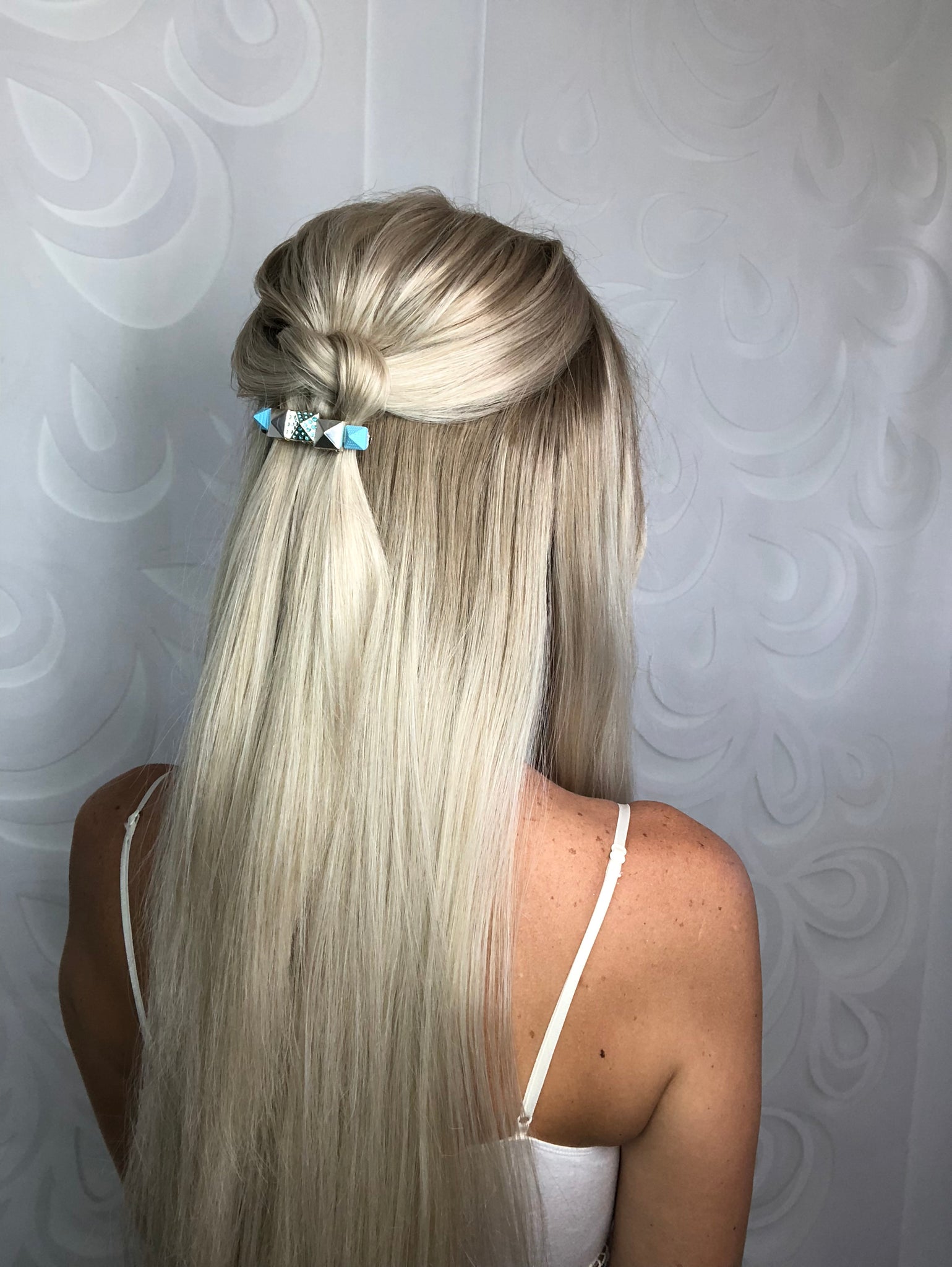 Crystal Pyramid Barrette